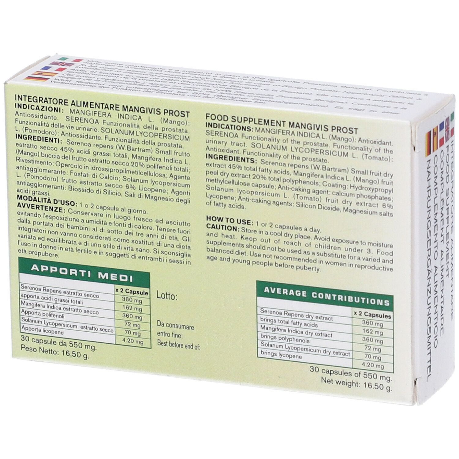 Mangivis Prost 30 Capsule 550 Mg