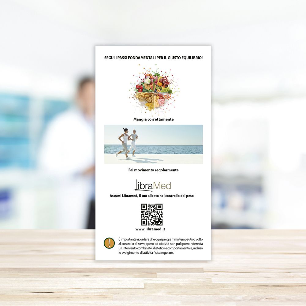 Retro della confezione libraMed. Contiene informazioni su uso, ingredienti e marchio CE.