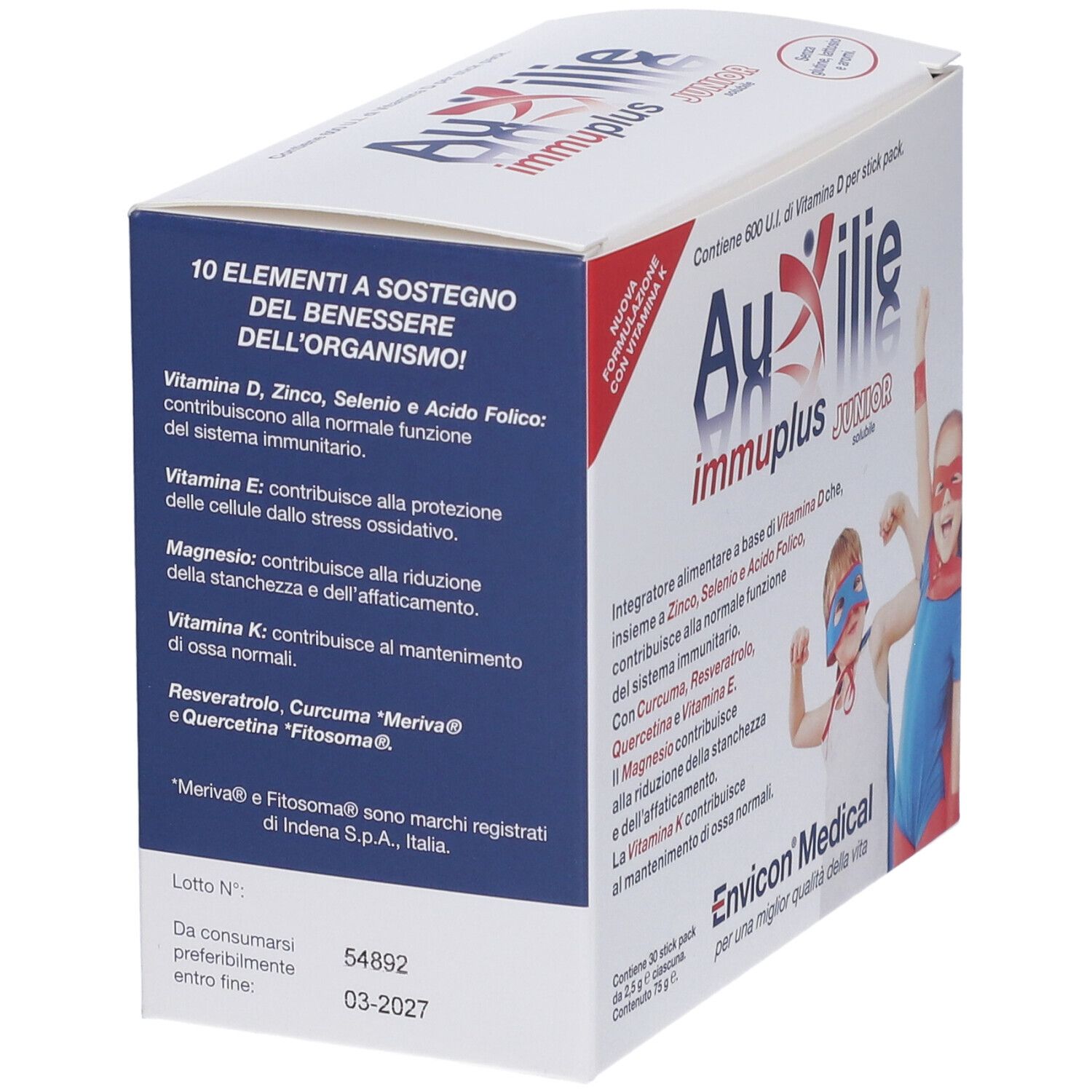 Auxilie Immuplus Junior Solubile 30 Stick Pack