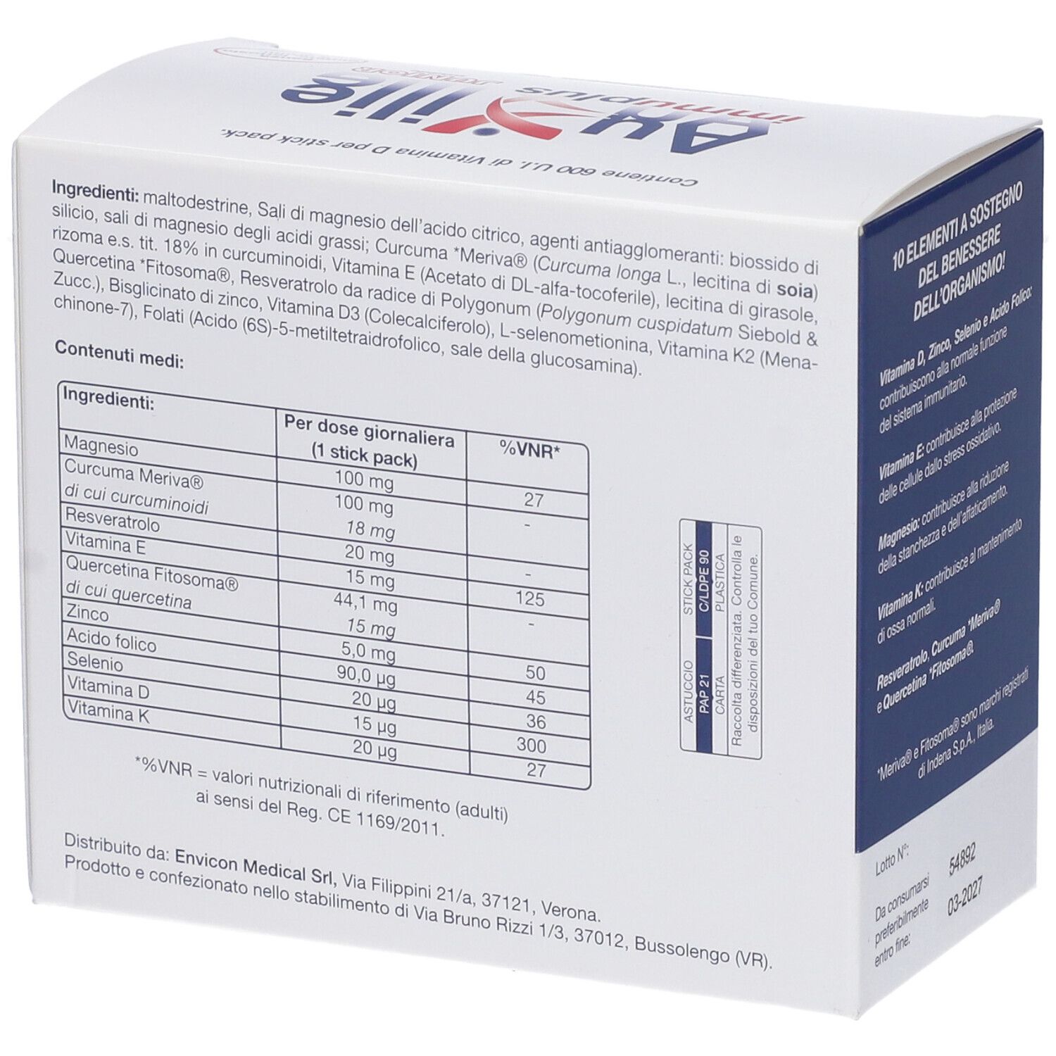 Auxilie Immuplus Junior Solubile 30 Stick Pack