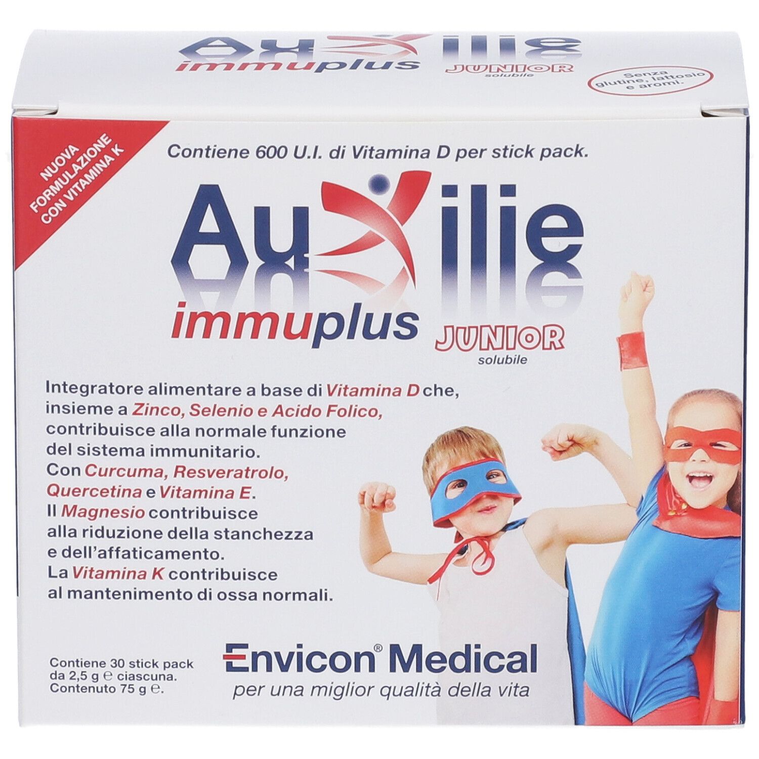 Auxilie Immuplus Junior Solubile 30 Stick Pack