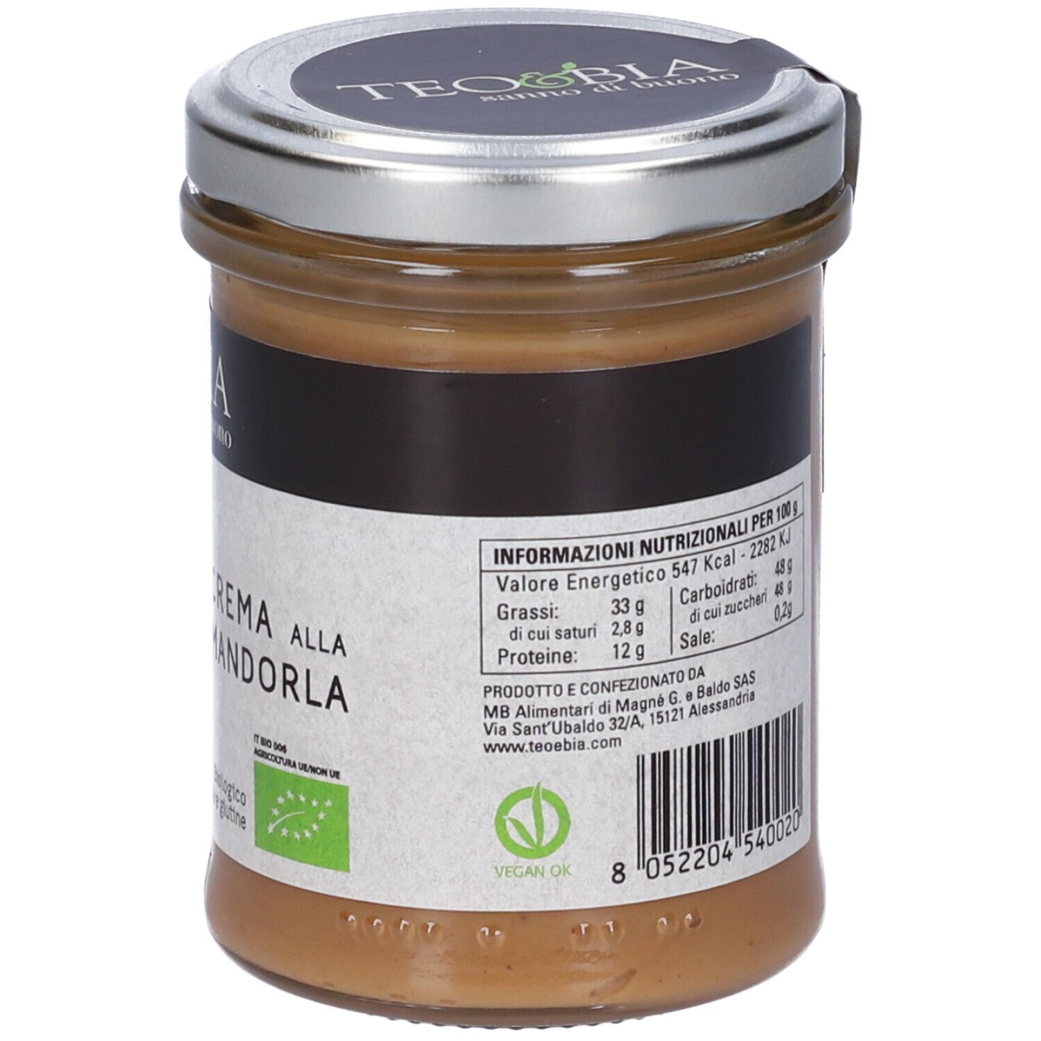 Crema Mandorla Teo&Bia Bio