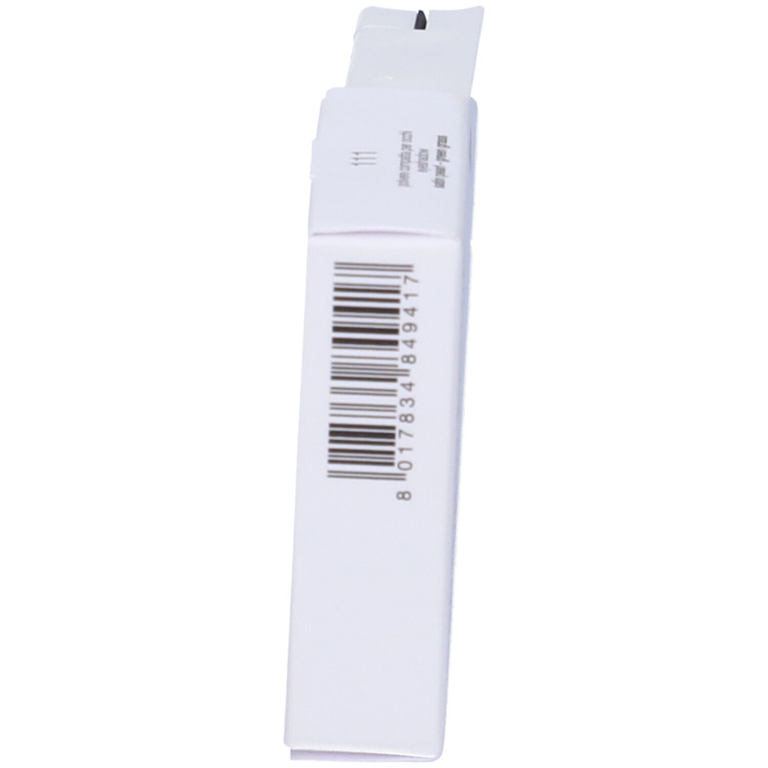 Confezione bianca con codice a barre e testo. Marchio: Diego dalla Palma. Testo: 111. Nome del prodotto e informazioni.