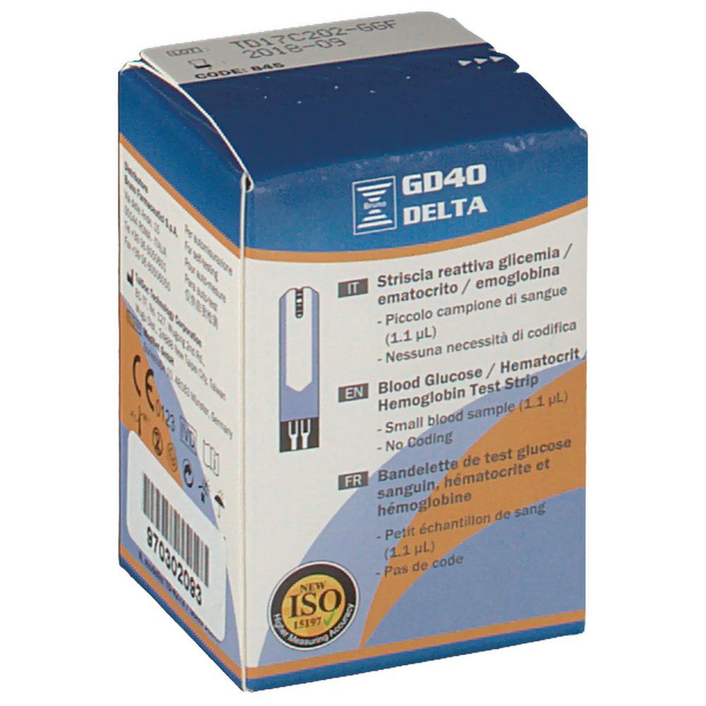 Bruno GD40 Delta Striscia reattiva Glicemia/ Ematocrito/ Emoglobina