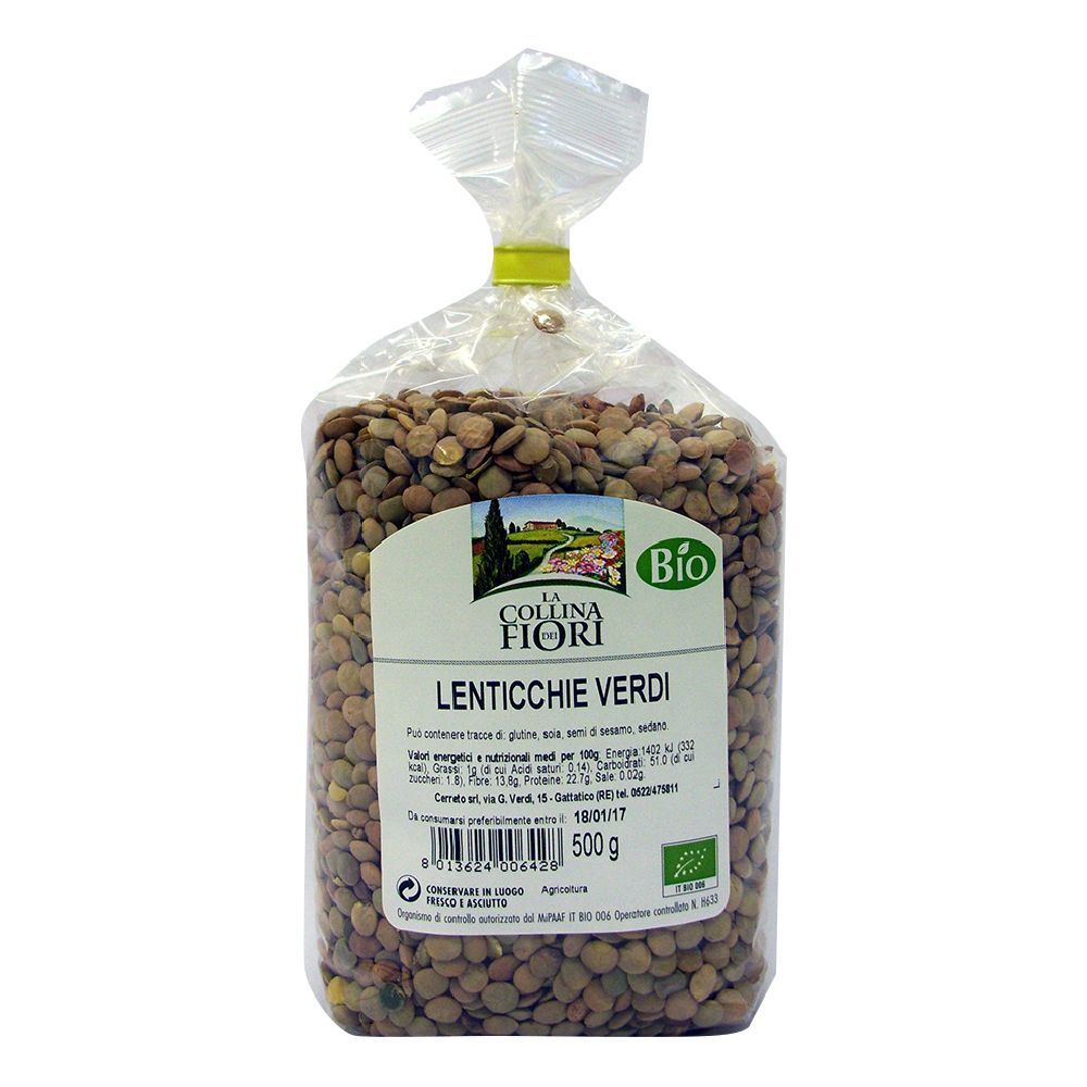 Cerreto Bio Lenticchie Verdi Laird Senza Glutine 500 G