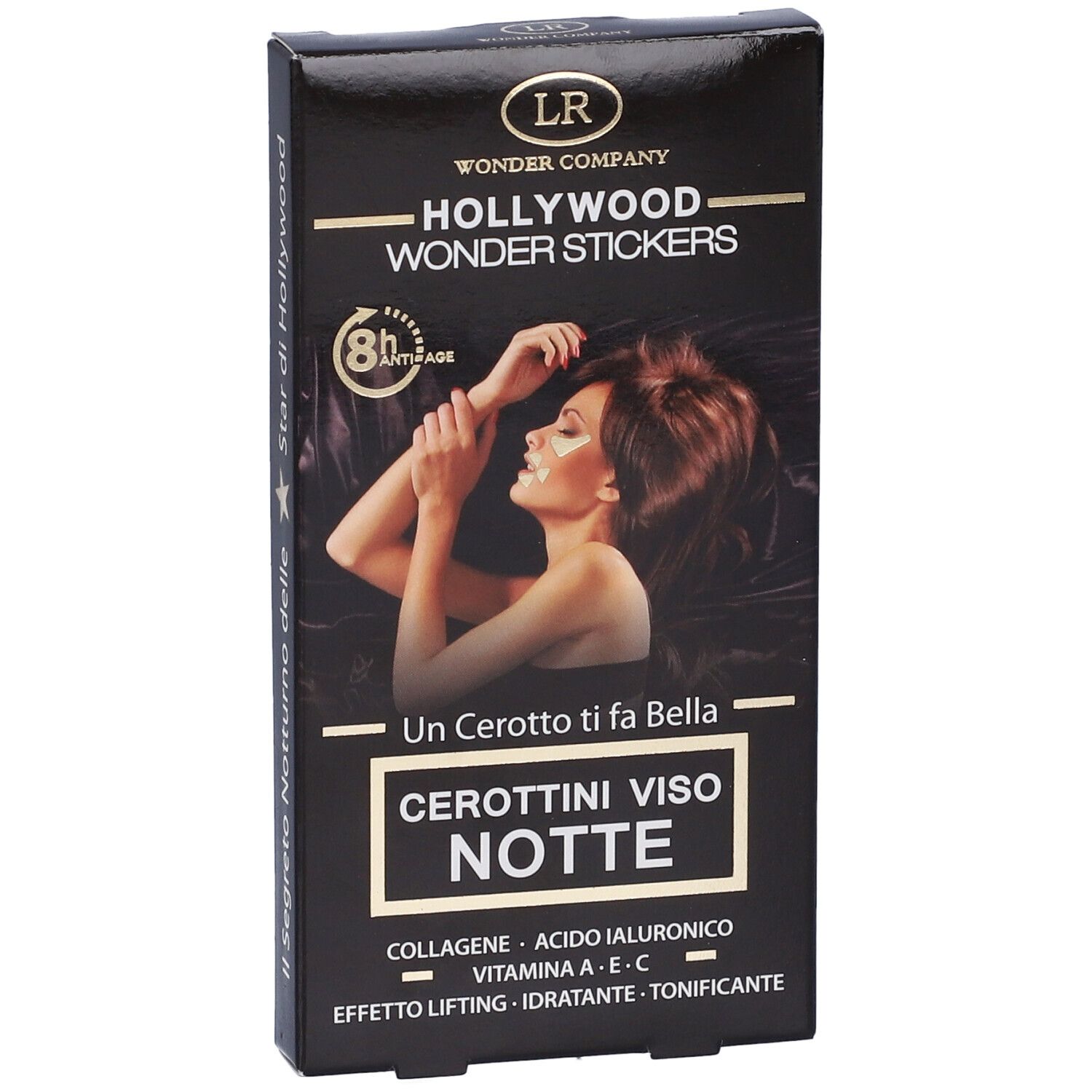 Hollywood Wonder Stickers Cerottini Viso Notte Anti Age Effetto Lifting 5 Bustine Con 10 Cerottini + 10 Bustine Con 20 Cerottini