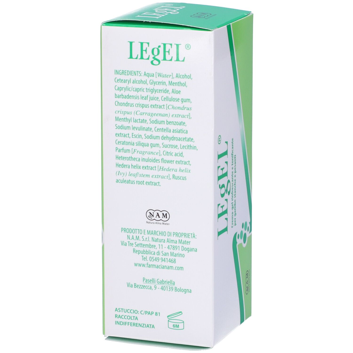 Legel Crema-Gel Rifrescante E Tonificante Per Gambe 150 Ml