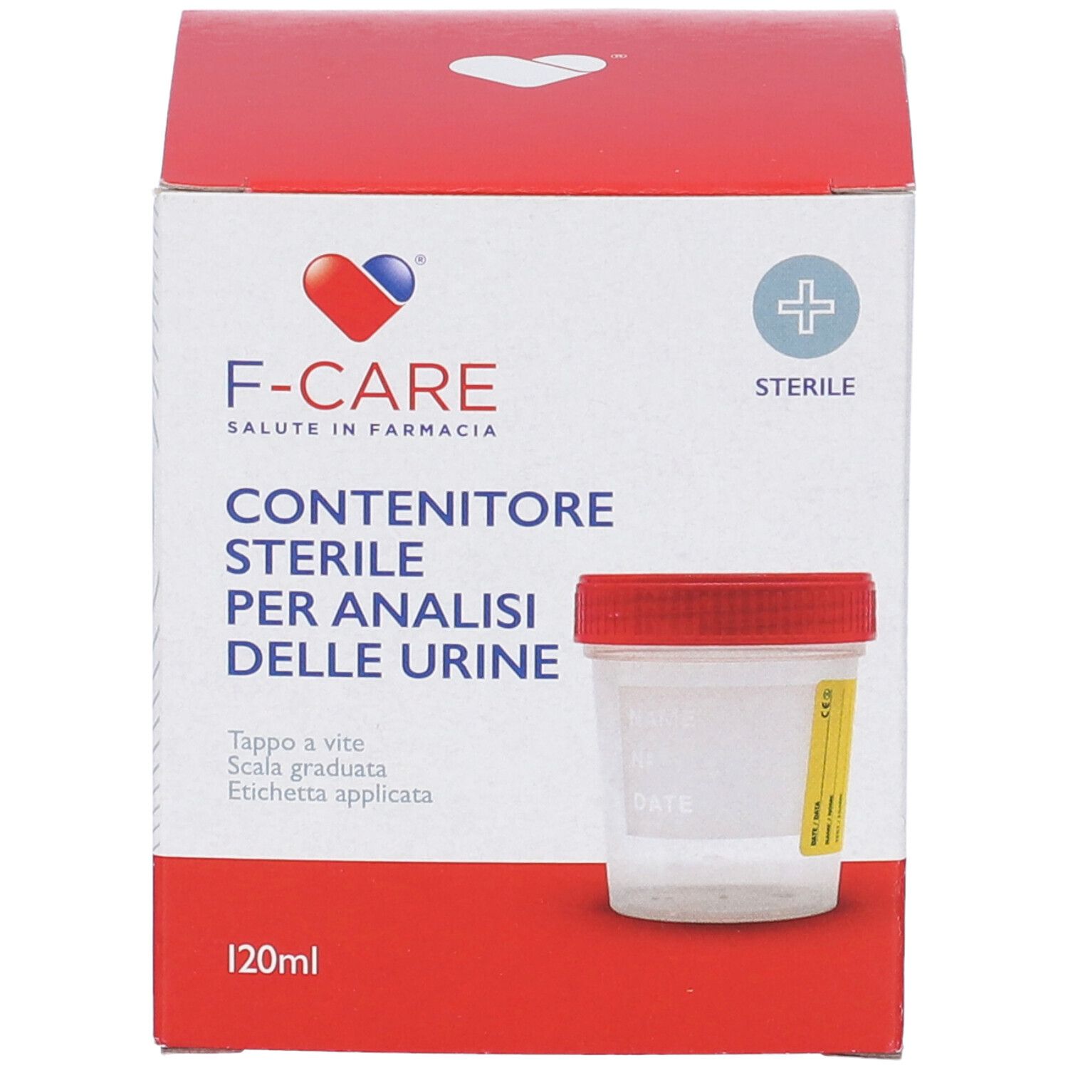 Contenitore Sterile F-Care Per La Raccolta Urina 120 Ml