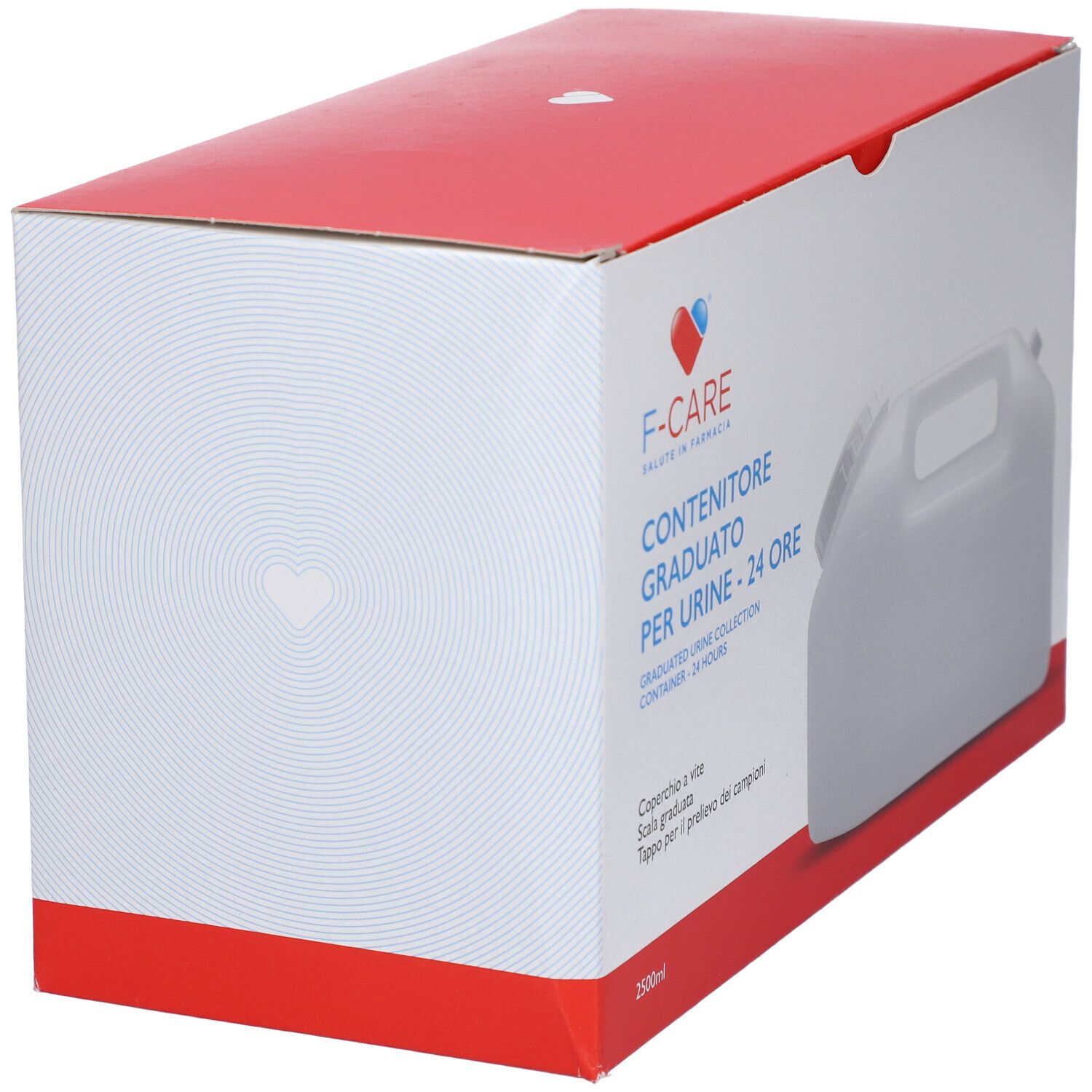 Contenitore F-Care Per La Raccolta Urina 24 Ore 2500 Ml
