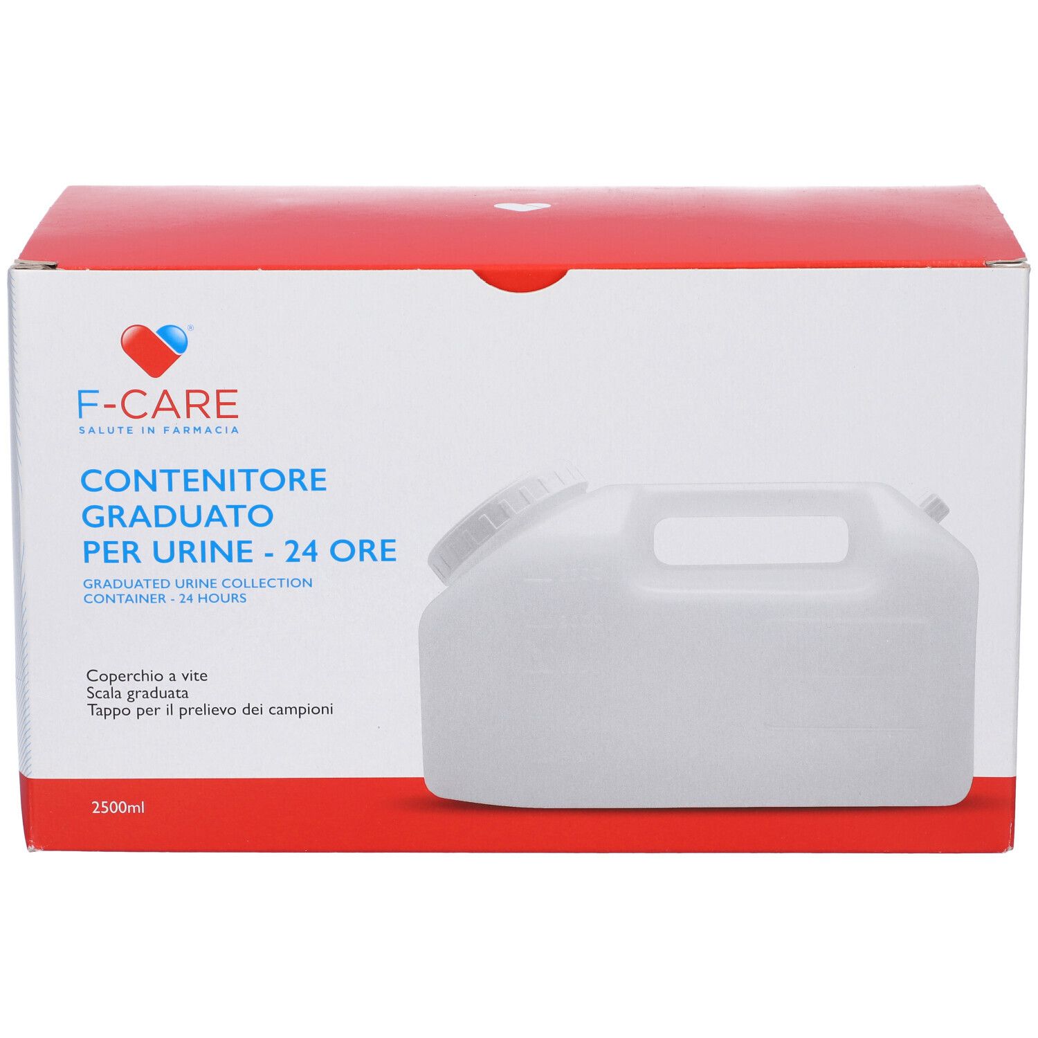 Contenitore F-Care Per La Raccolta Urina 24 Ore 2500 Ml