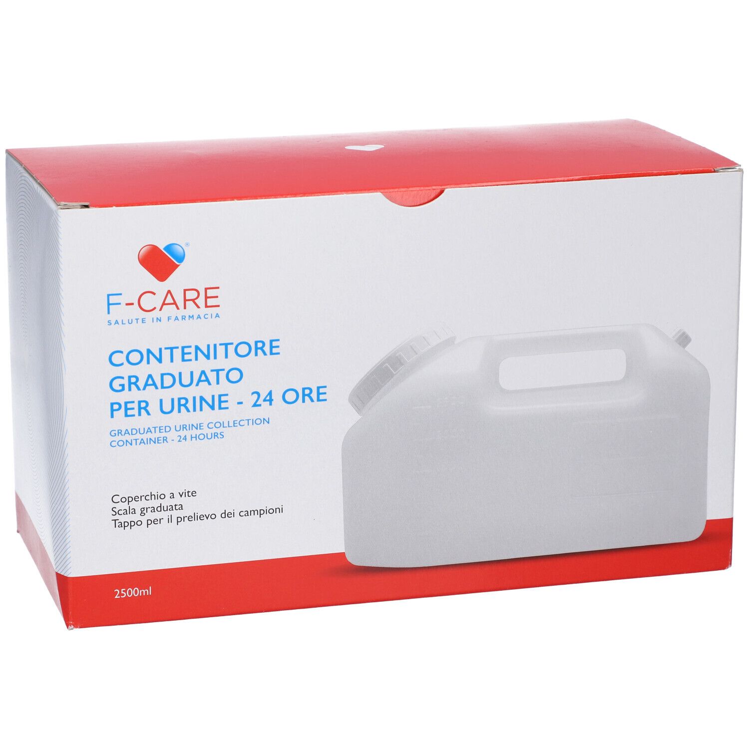 Contenitore F-Care Per La Raccolta Urina 24 Ore 2500 Ml