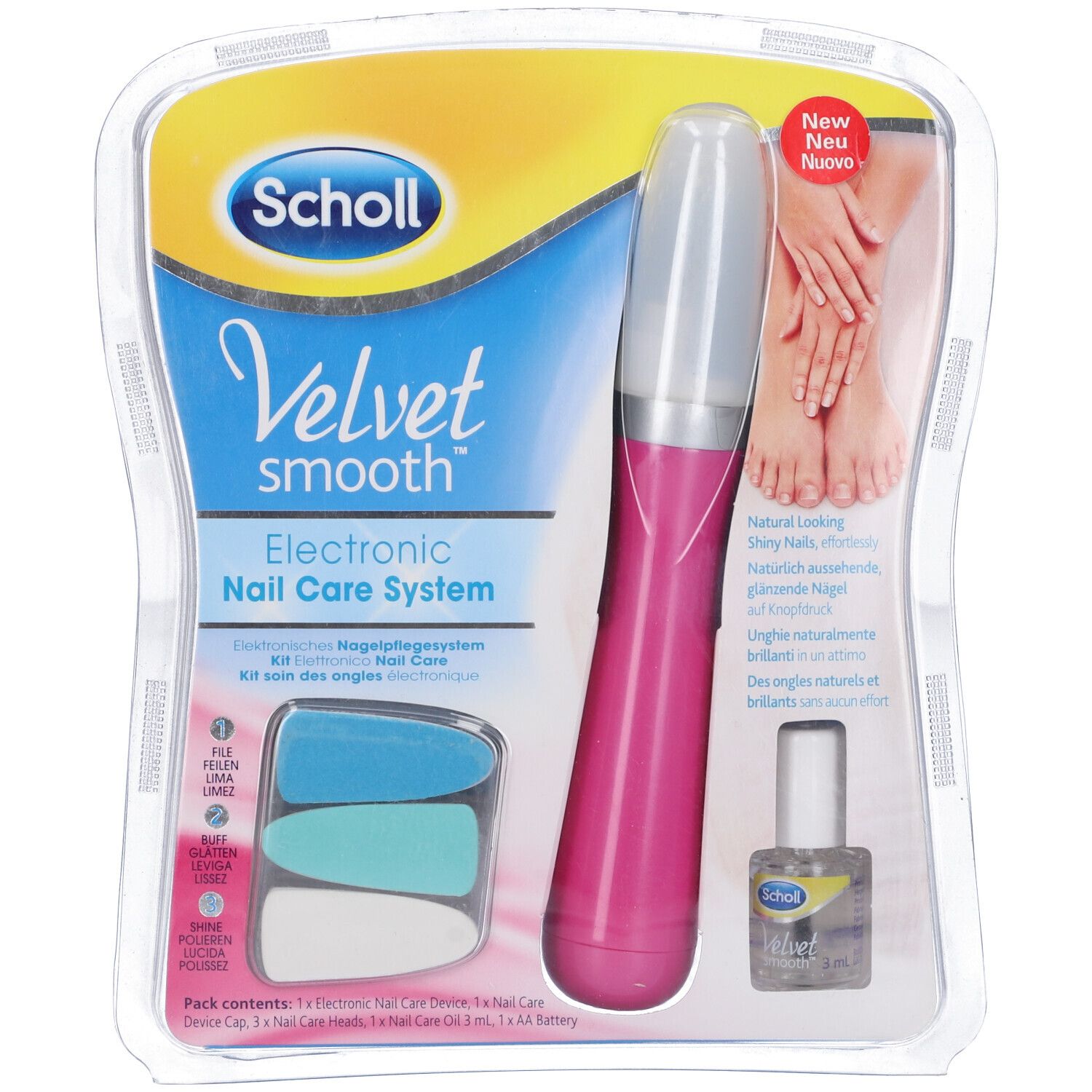 Velvet Smooth Nail Care Kit Elettronico Rosa