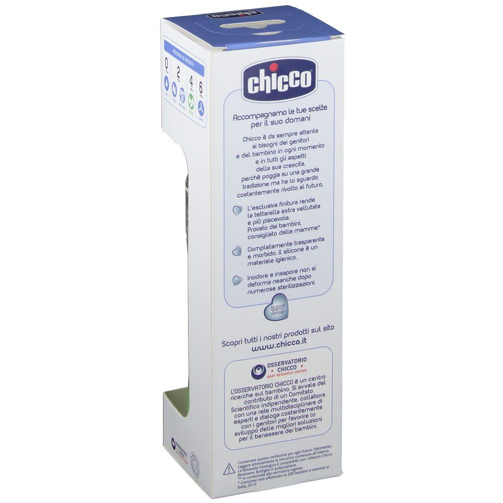 Chicco® Biberon Benessere Silicone 4m+
