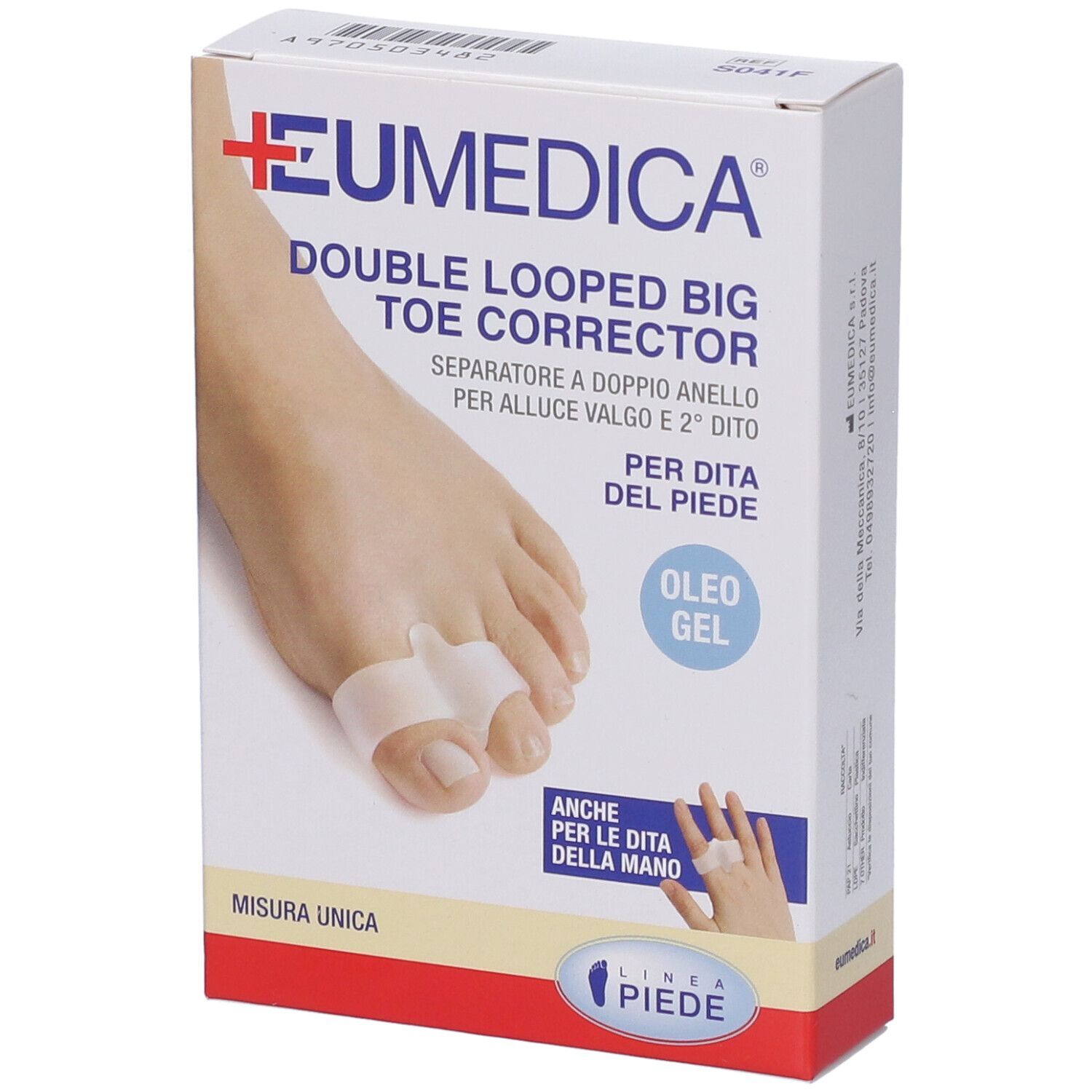 Separatore A Doppio Anello Double Looped Big Toe Corrector Per Alluce Valgo E Secondo Dito