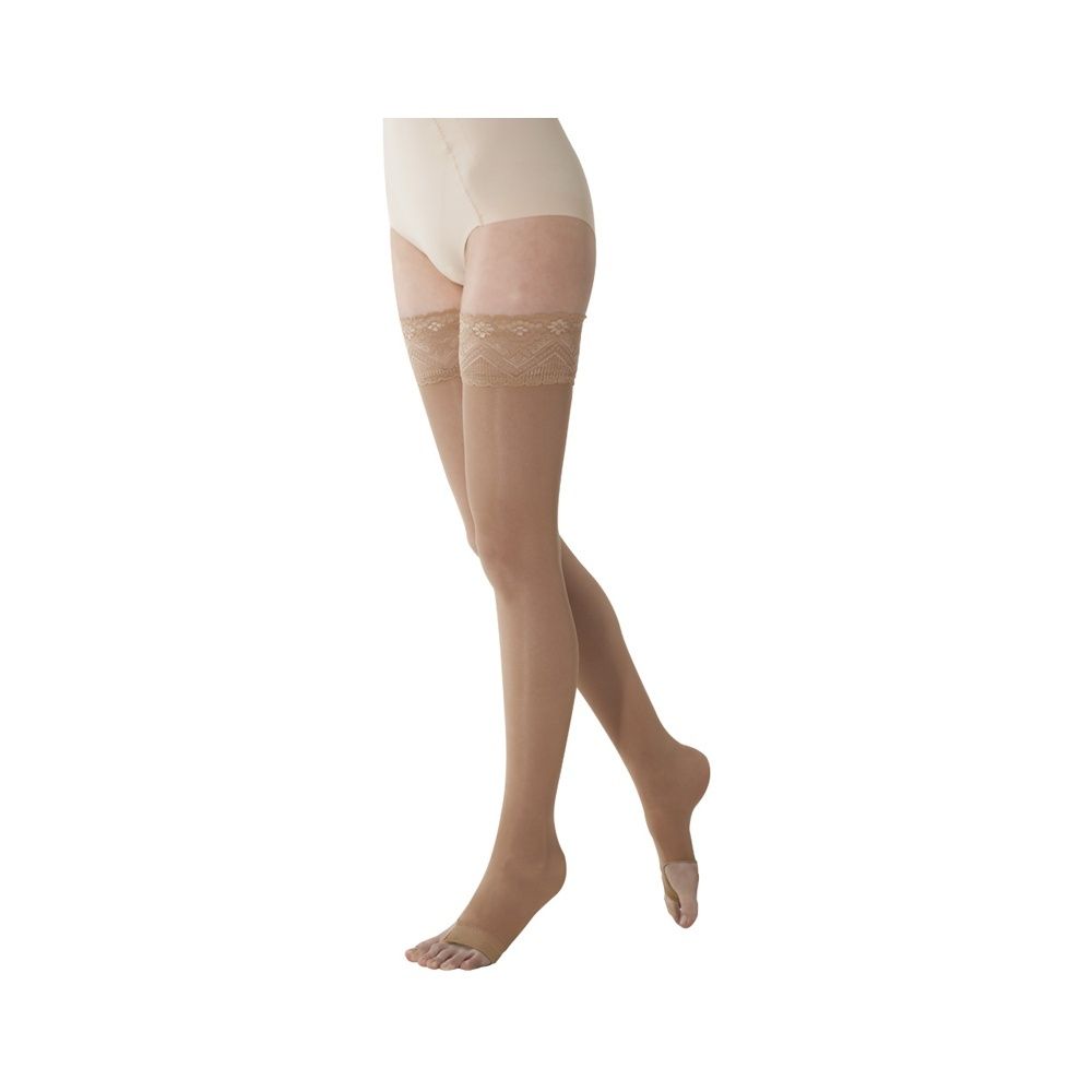 Marilyn 140 Punta Aperta Calza Autoreggente Camel 3-Ml