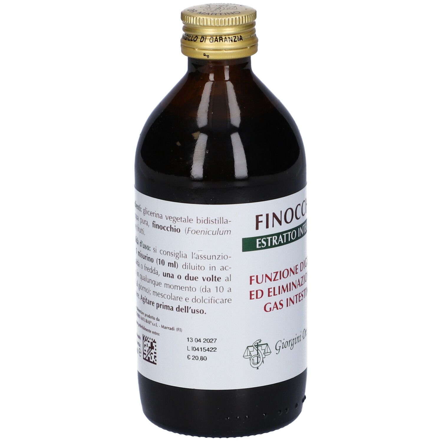 Finocchio Estratto Integrale 200 Ml