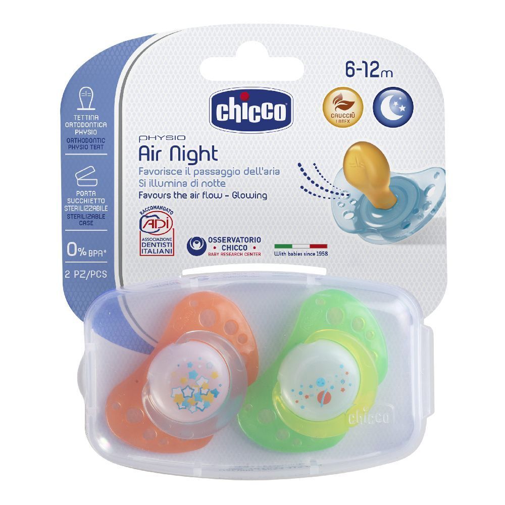 Chicco Succhietto Air Lumi In Caucciu' 6-16 Mesi 2 Pezzi