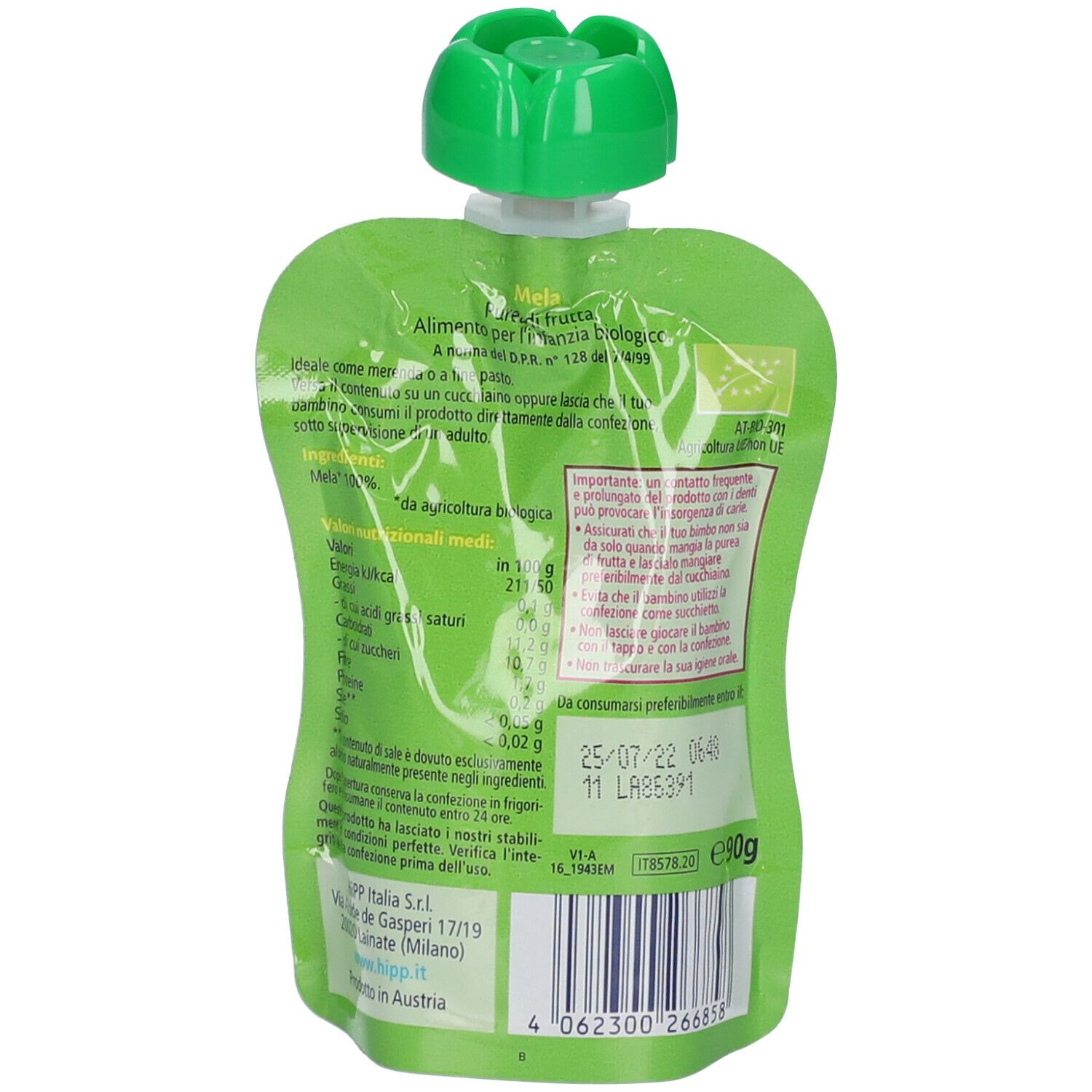 HiPP Bio Frutta Frullata Mela