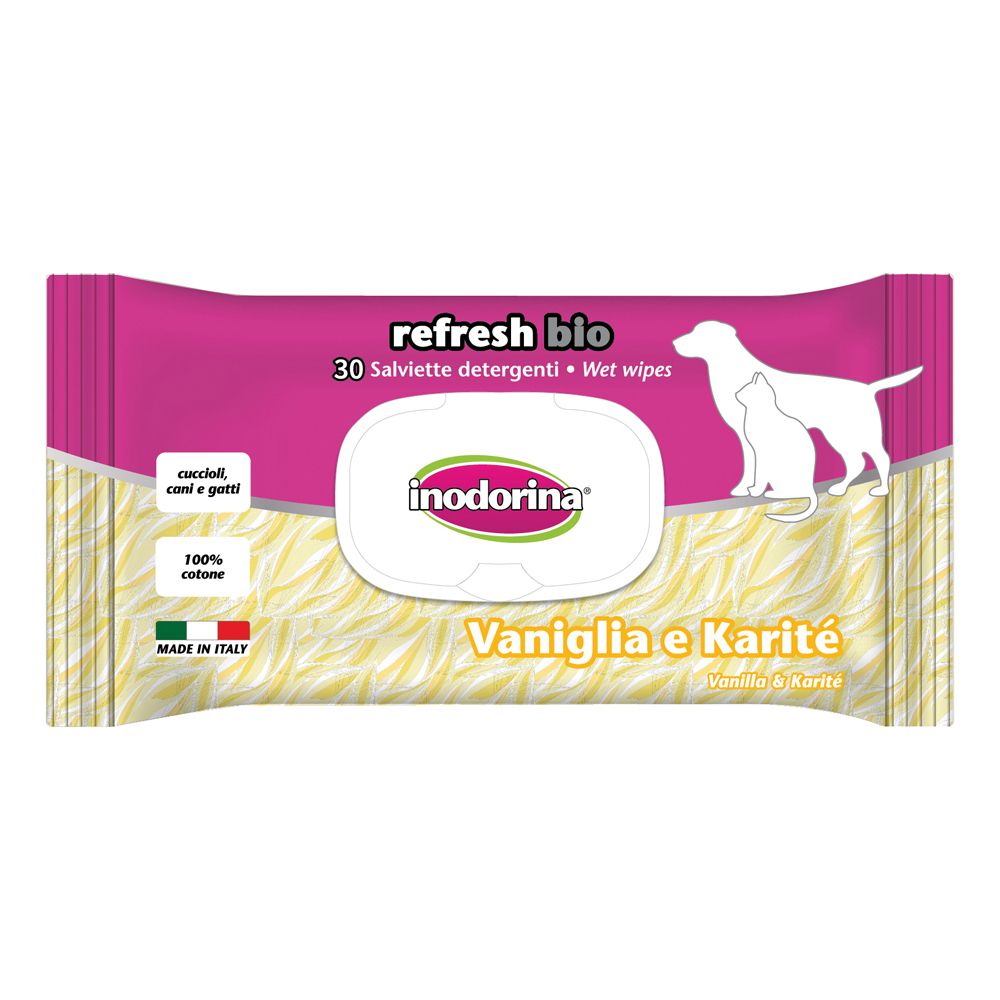 Inodorina Salviette Bio Vaniglia E Karite' 30 Pezzi