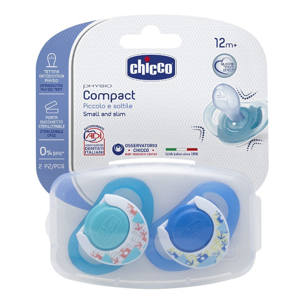 Chicco Succhietto Compact Boy S 16-36 Mesi 2 Pezzi