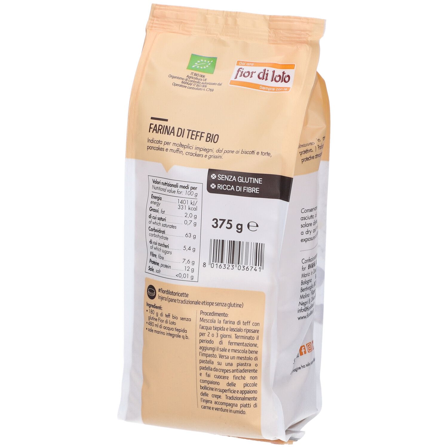 Farina Teff Bio 375G