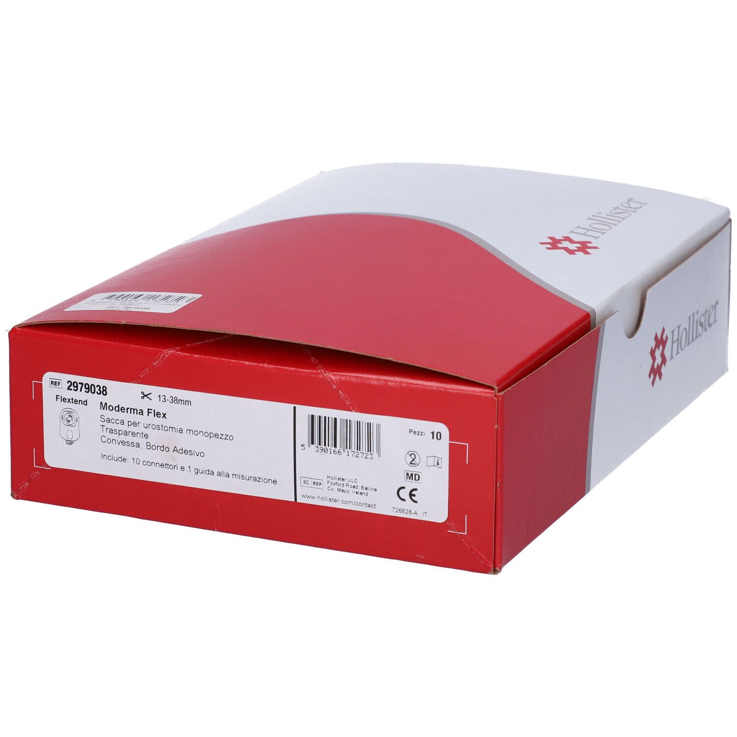 Sacca Per Urostomia Moderma Flex S Uro Convessa Trasparente Con Adesivo E Camere Multiple Ritagliabile 15-38 Mm 10 Pezzi