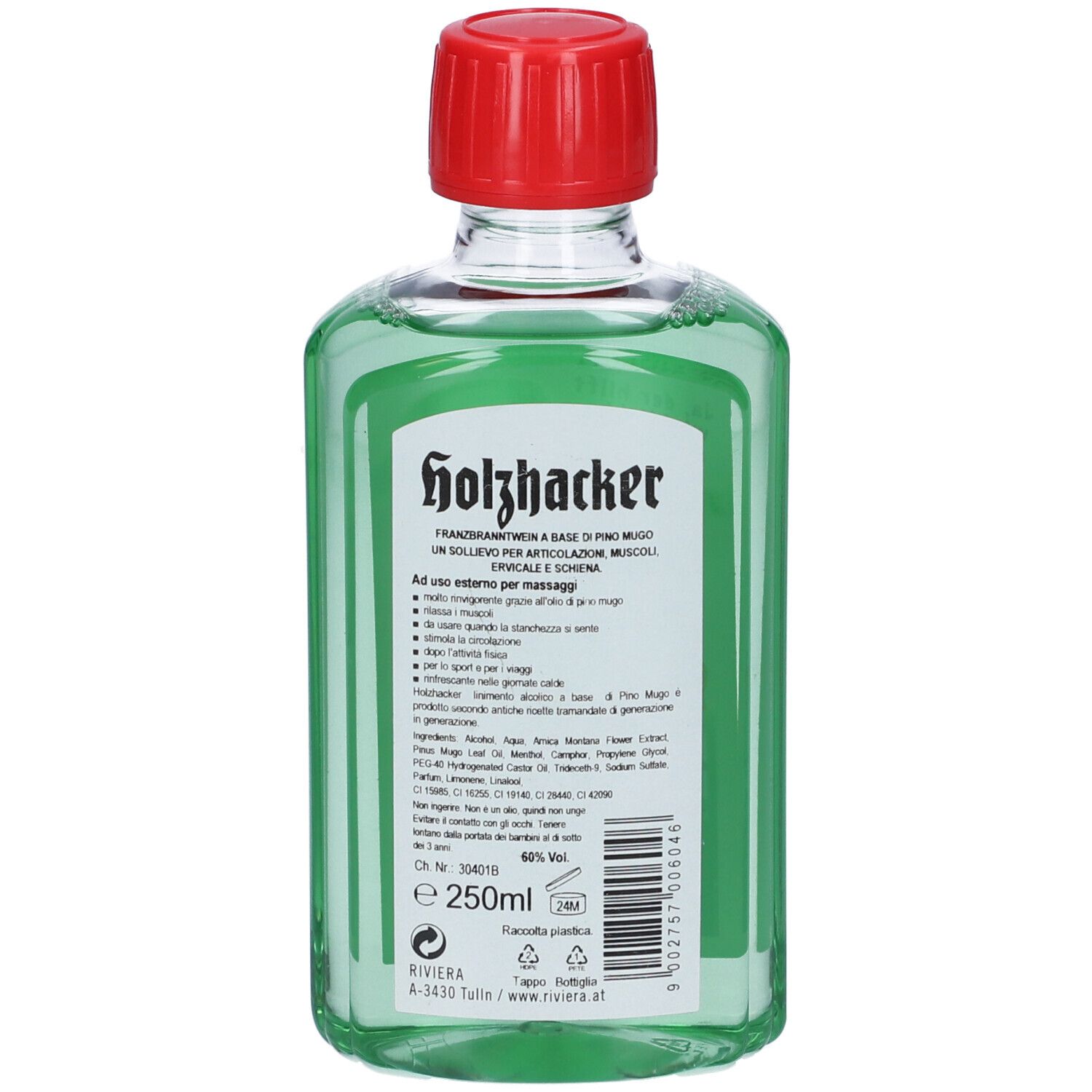 Holzhacker Franzbranntwein Soluzione A Base Di Pino Mugo 250 Ml