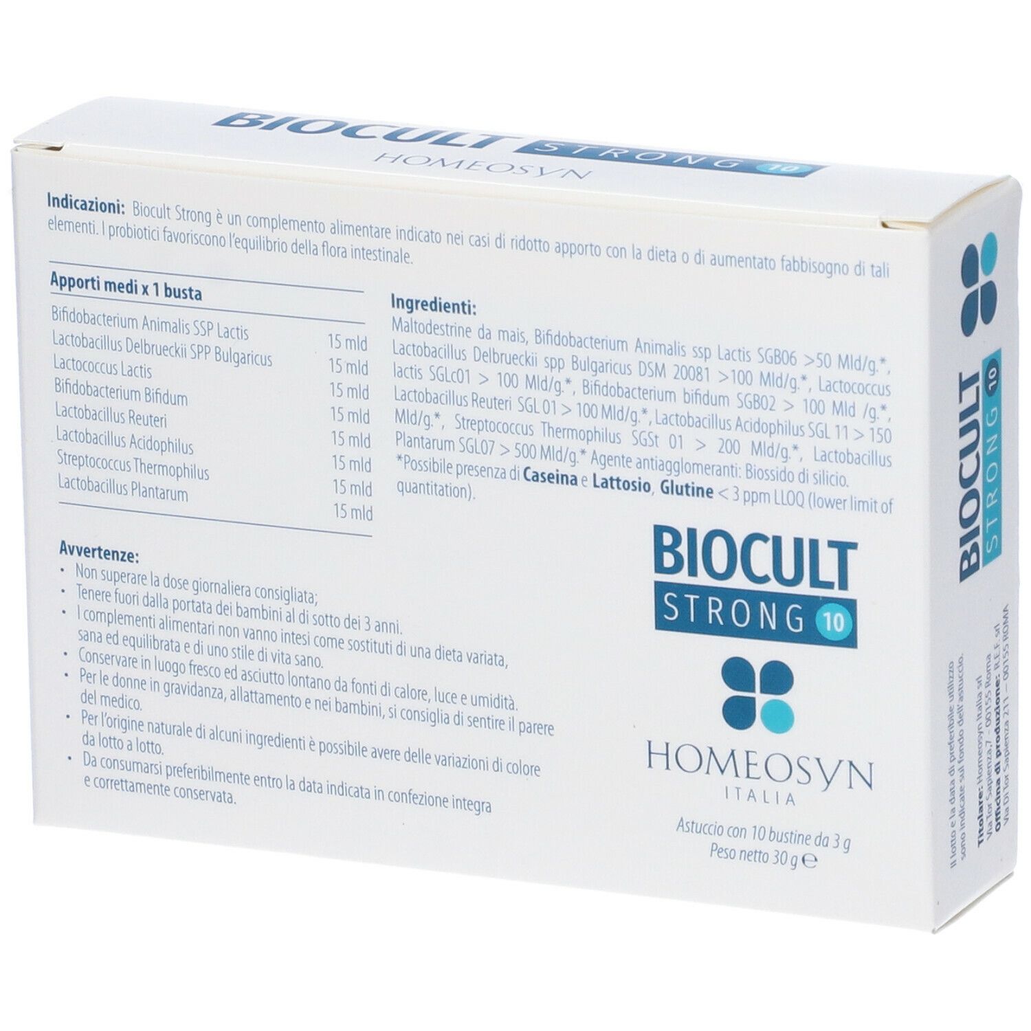 Biocult Strong 10 Bustine Da 3 G