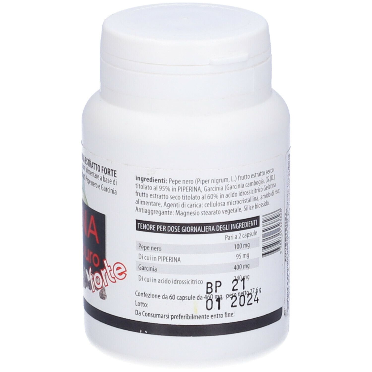 Piperina Estratto Puro 60 Capsule
