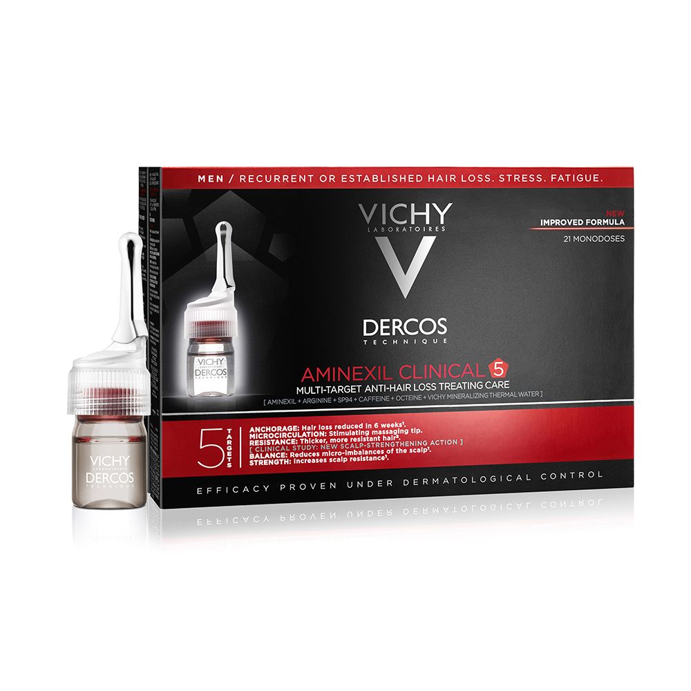 Vichy Dercos Aminexil trattamento anticaduta uomo 21 fiale 21 x 6 ml + Dercos Shampoo Energizzante GRATIS