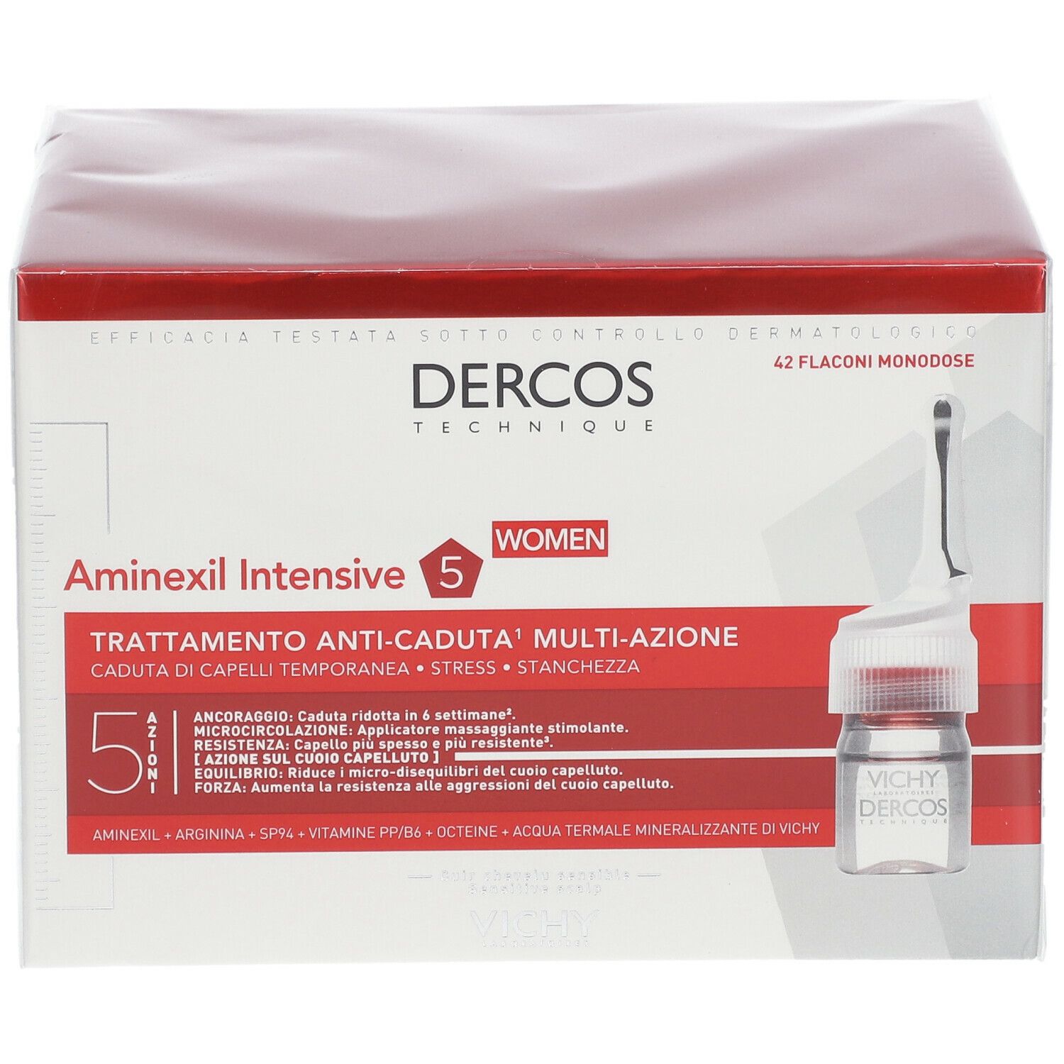 Vichy Dercos Aminexil trattamento anticaduta donna 42 fiale 42 x 6 ml