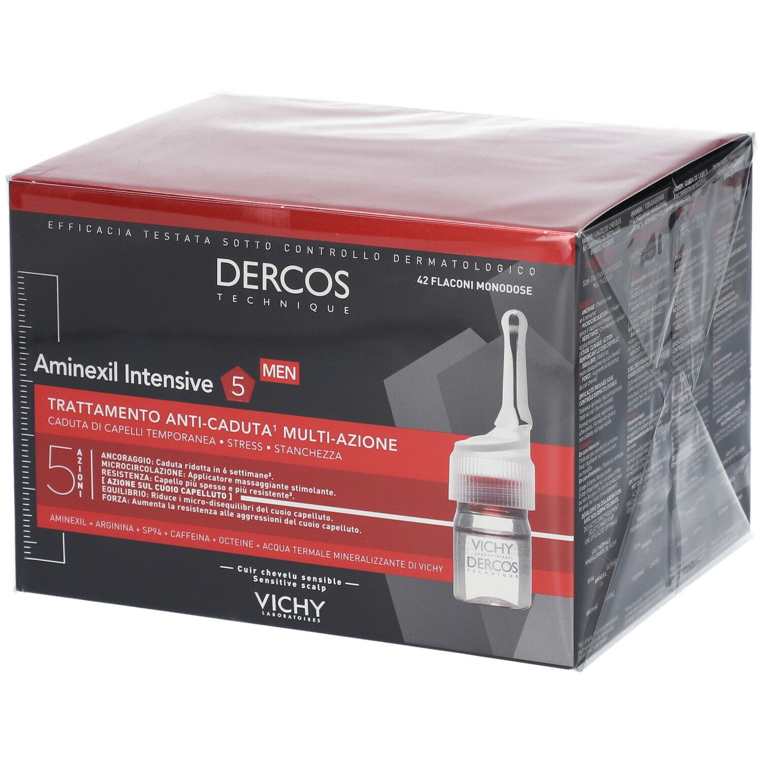 Vichy Dercos Aminexil trattamento anticaduta uomo 42 fiale 42 x 6 ml