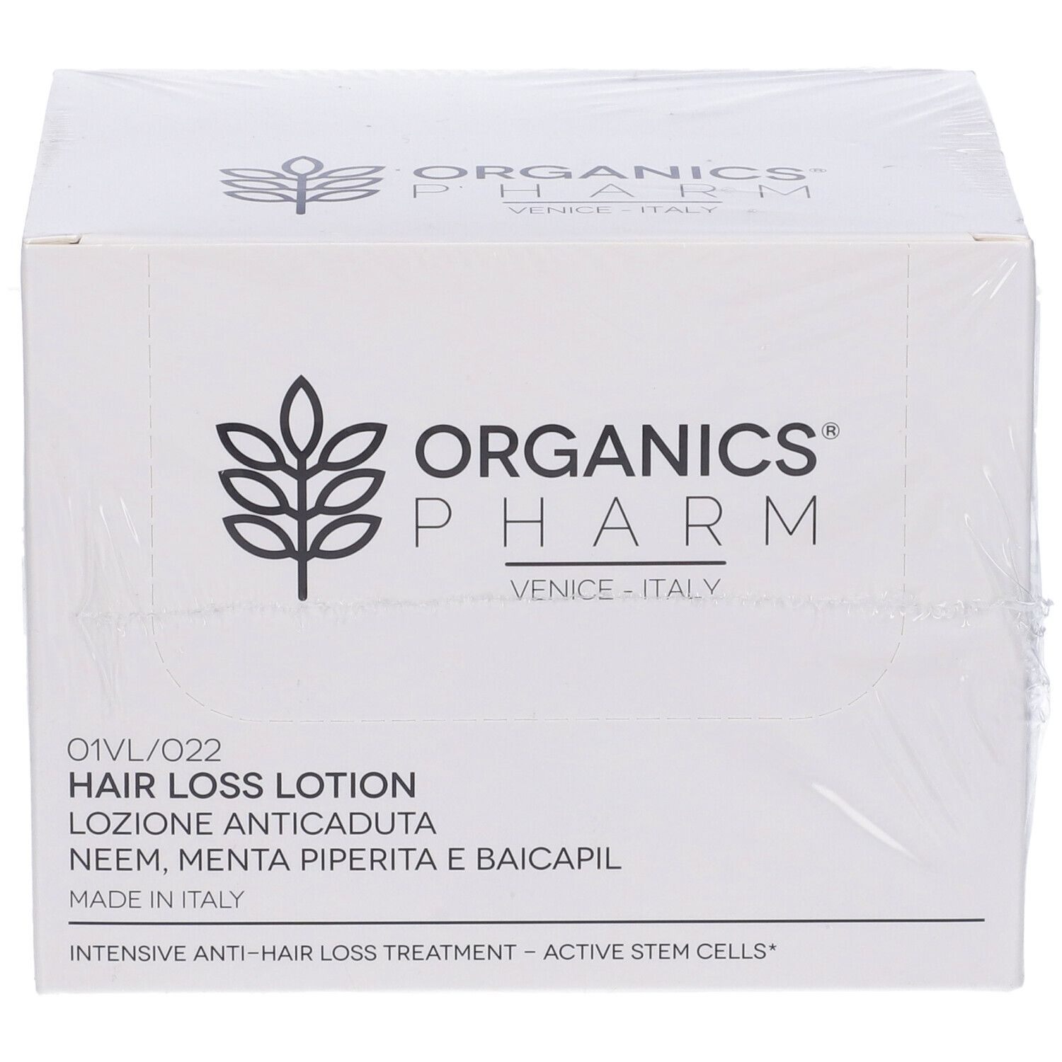 Organics Pharm Hair Loss Lotion Neem Oil, Peppermint And Baicapil 12 Fiale Da 6 Ml