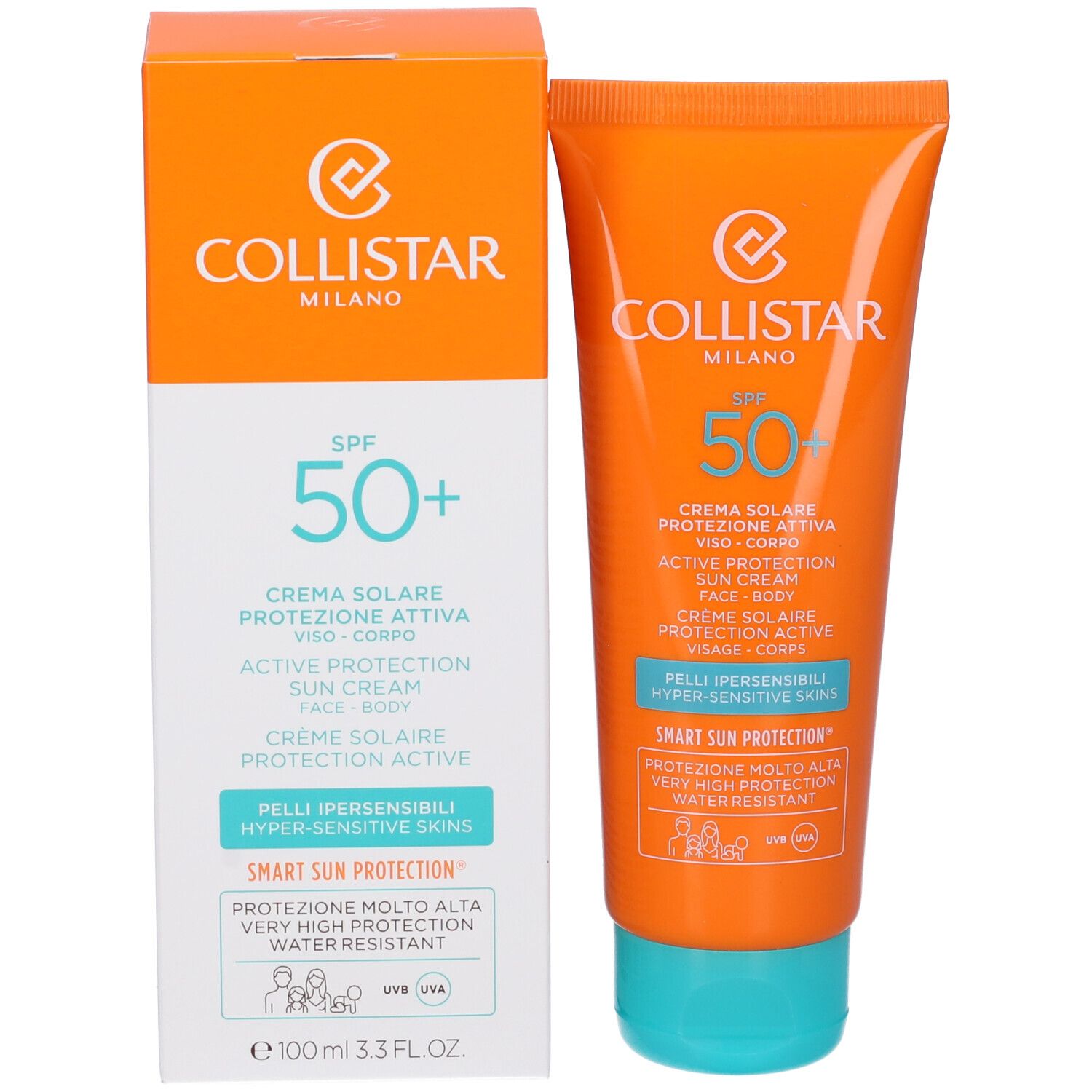 Crema Solare Protezione Attiva Pelli Ipersensibili SPF50+