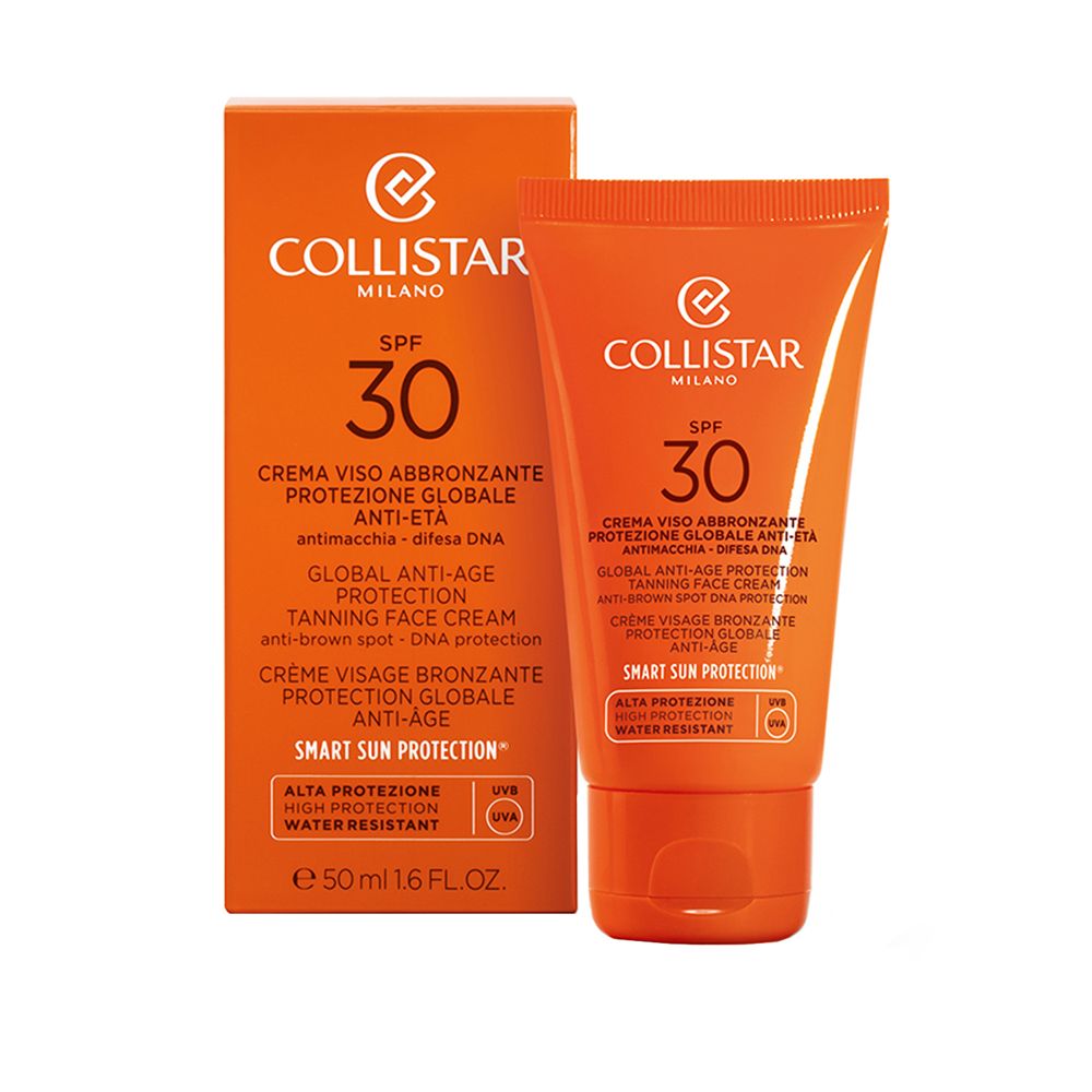 Tubo e confezione crema solare Collistar, SPF 30, 50ml.