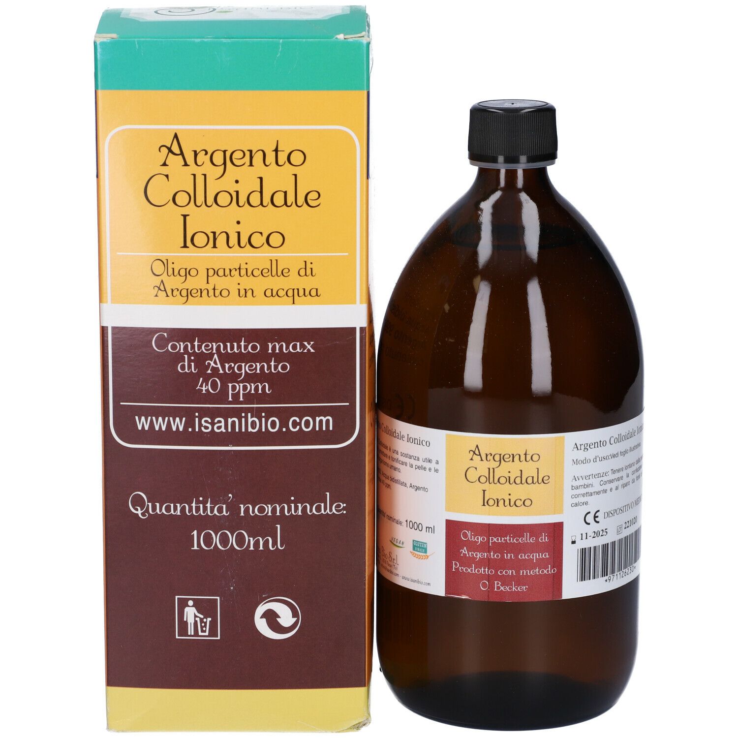 Argento Colloidale Ionico da 12 ppm 250ml