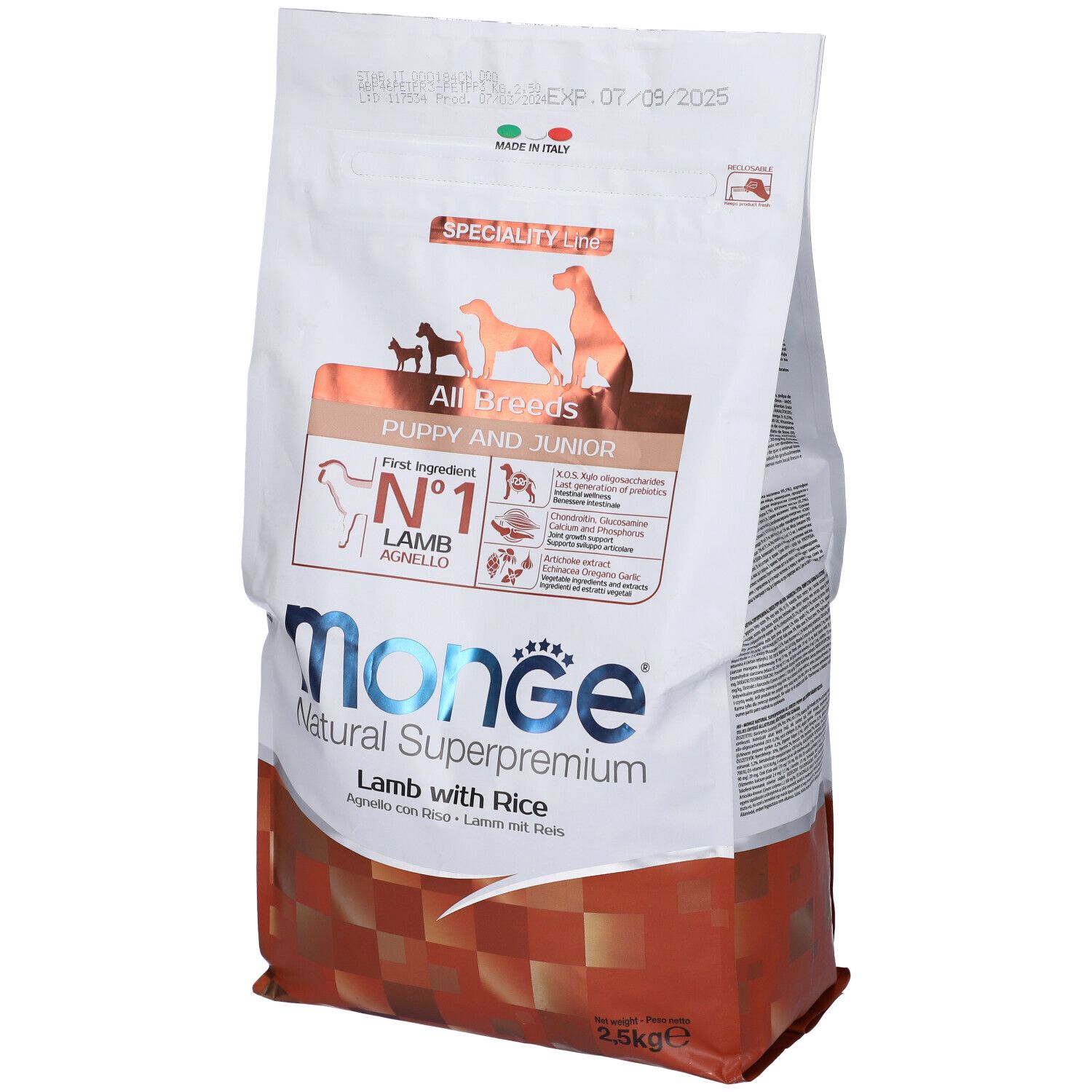 Monge All Breeds Puppy Agnello & Riso 2500 G