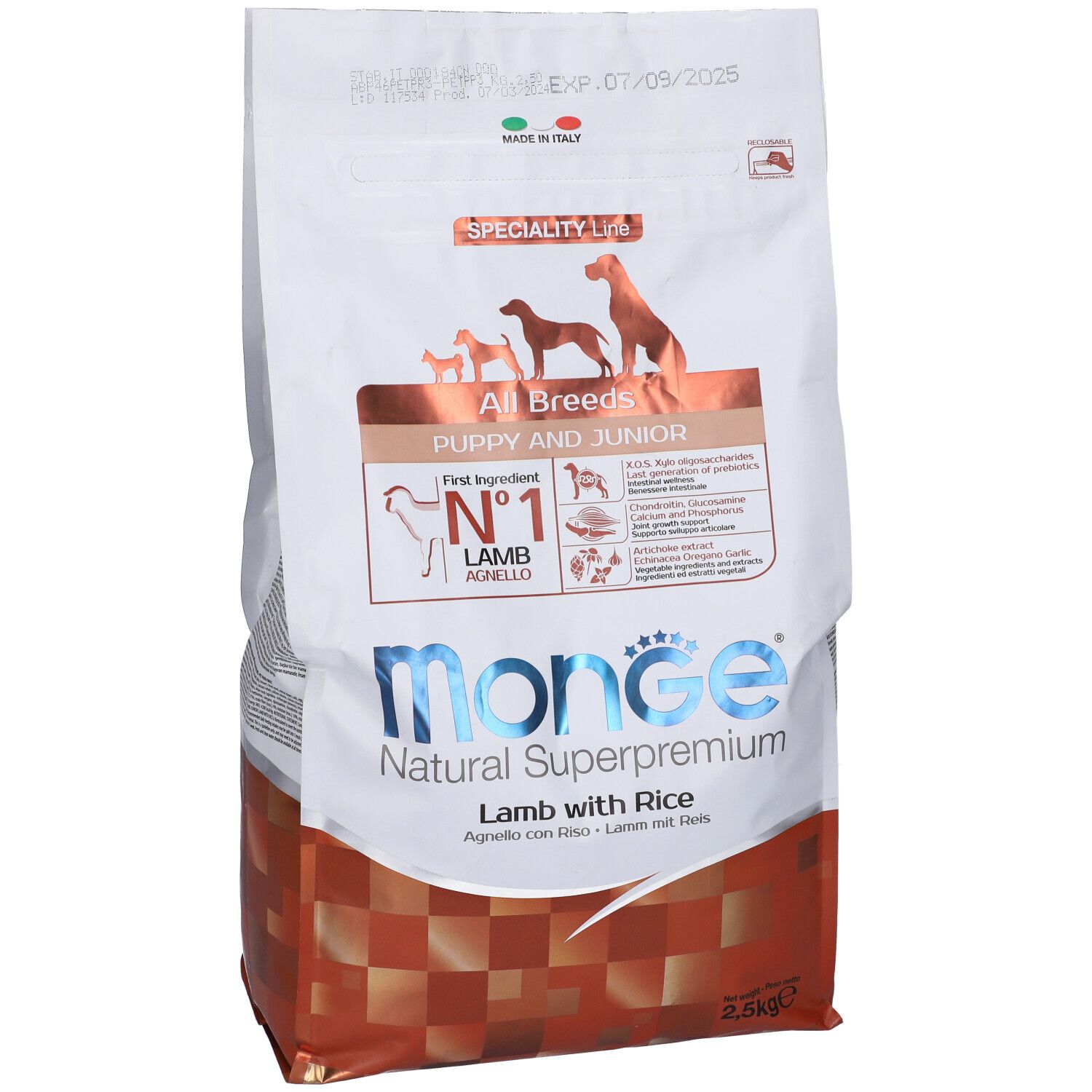 Monge All Breeds Puppy Agnello & Riso 2500 G