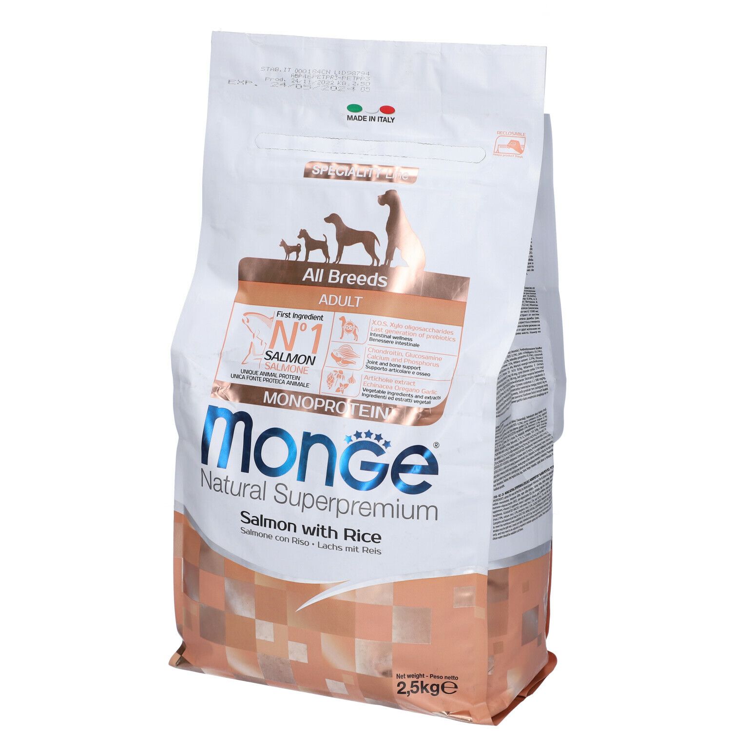 Monge Natural Superpremium Salmone e Riso Cani Adulti