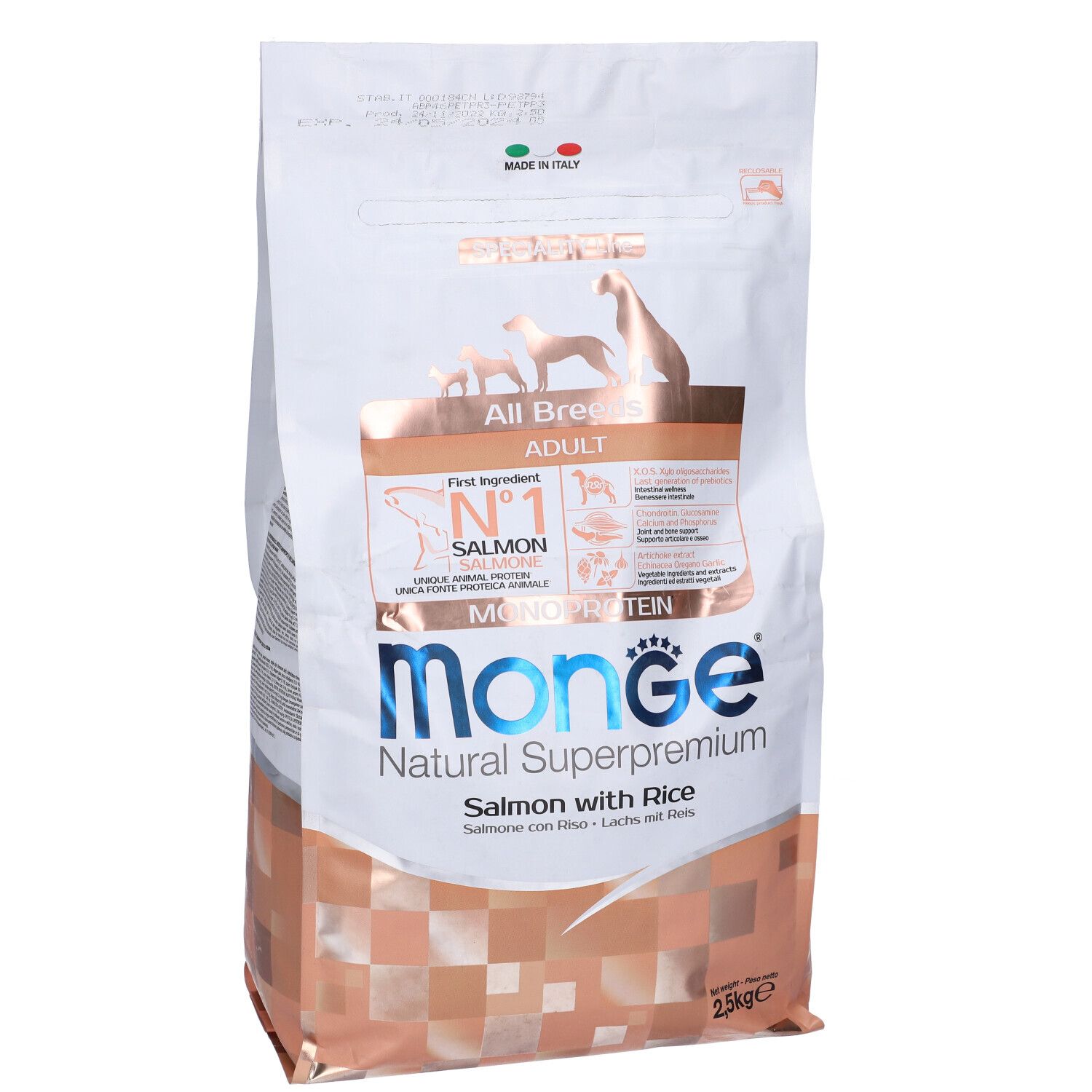 Monge Natural Superpremium Salmone e Riso Cani Adulti