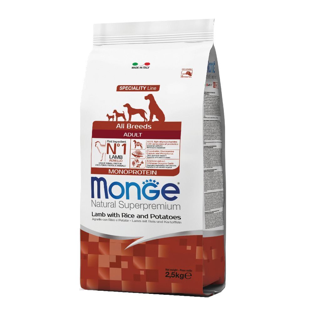 Monge Natural Superpremium Agnello Riso e Patate Cani Adulti