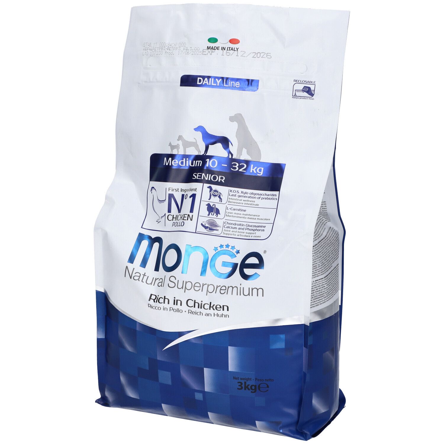 Monge Medium Daily Line Senior Pollo 3 Kg