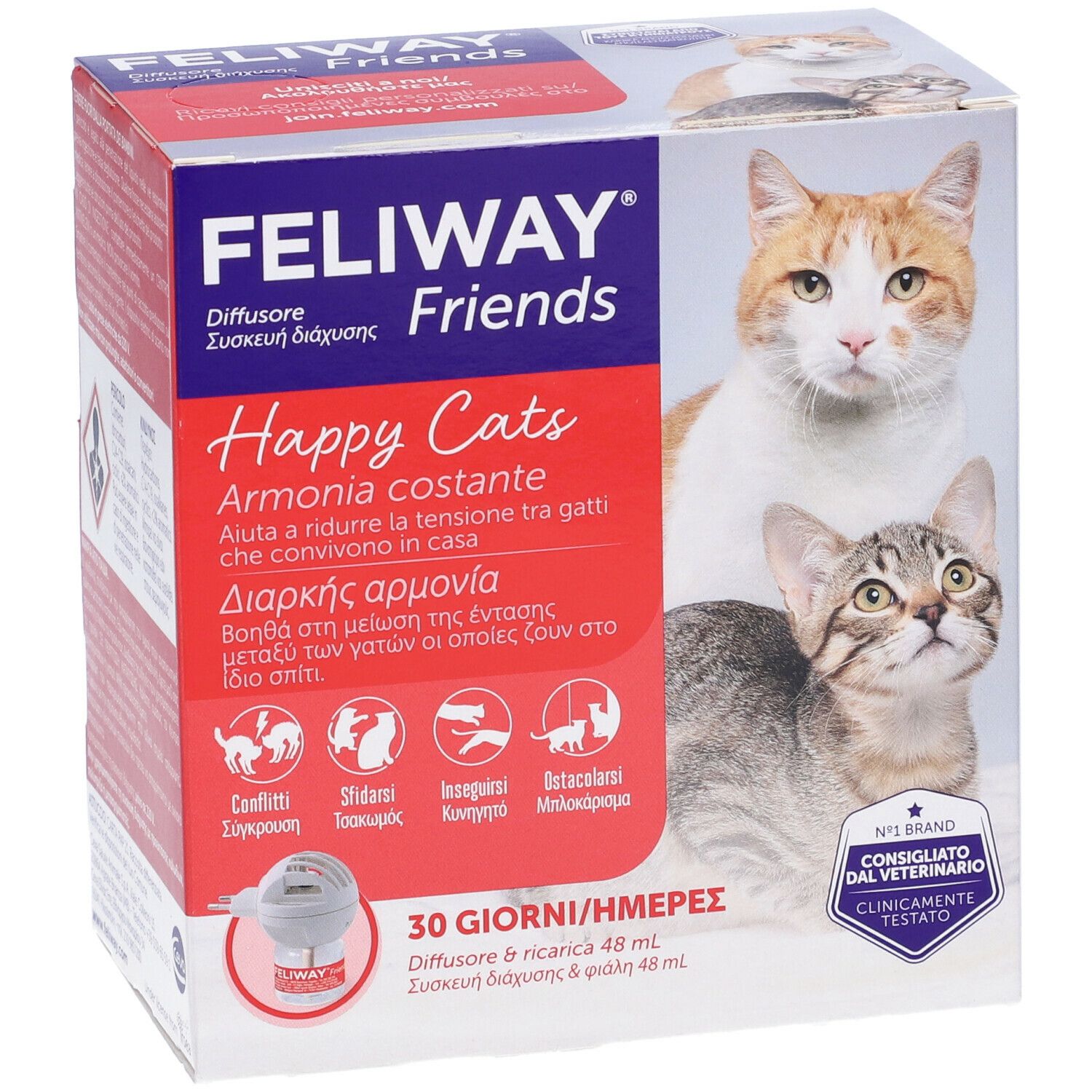 FELIWAY® Friends Happy Cats Diffusore + Ricarica 48 ml