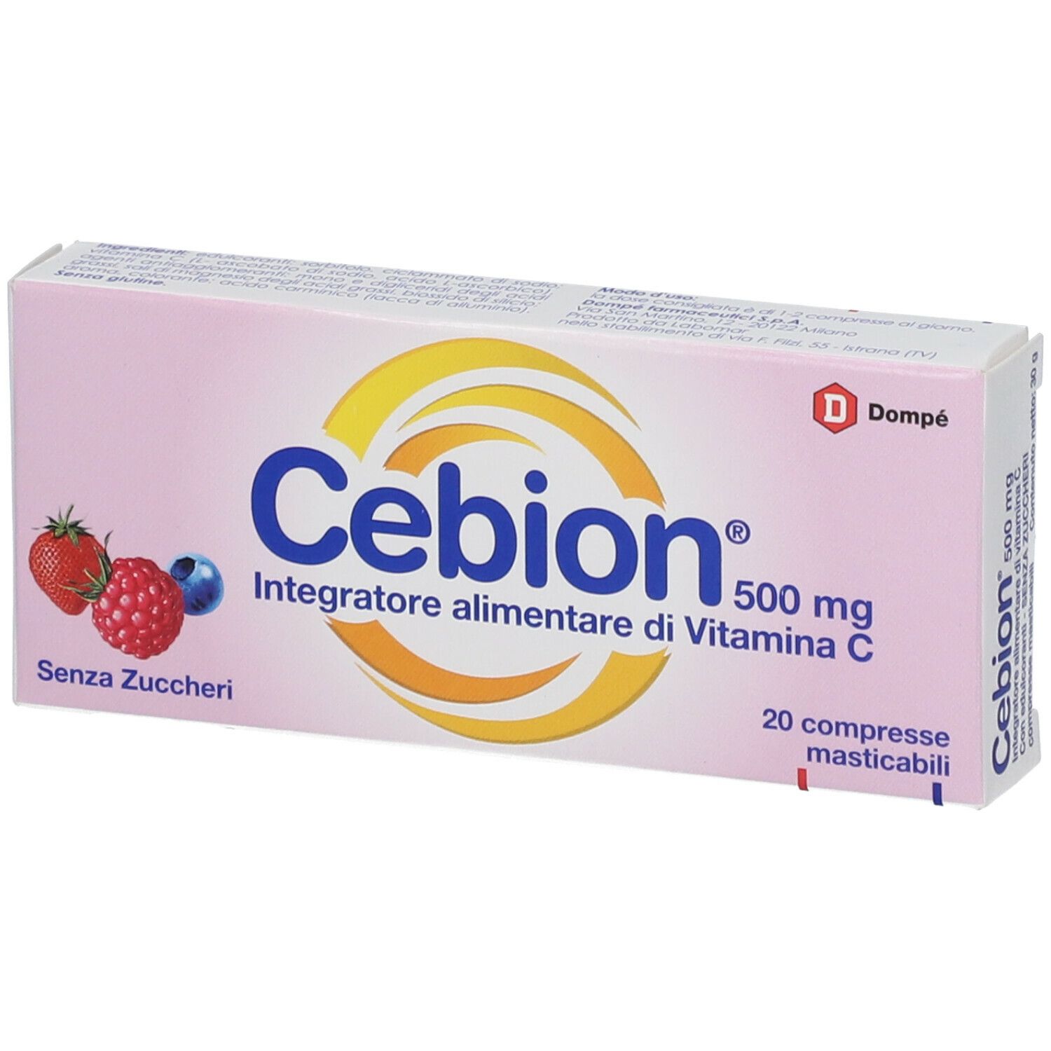 Cebion® Compresse Masticabili Gusto Frutti Rossi Senza Zucchero