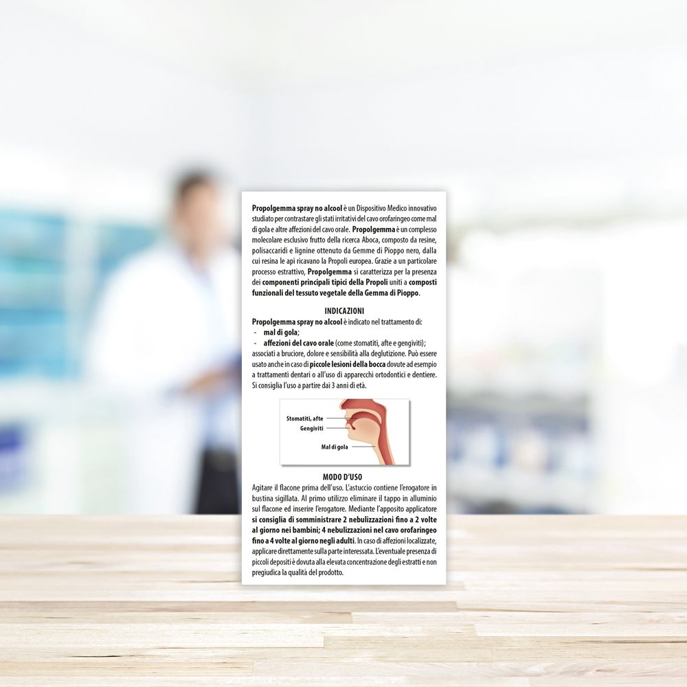 Retro della confezione del prodotto. Contiene testo, istruzioni e un'illustrazione. Dispositivo medico.