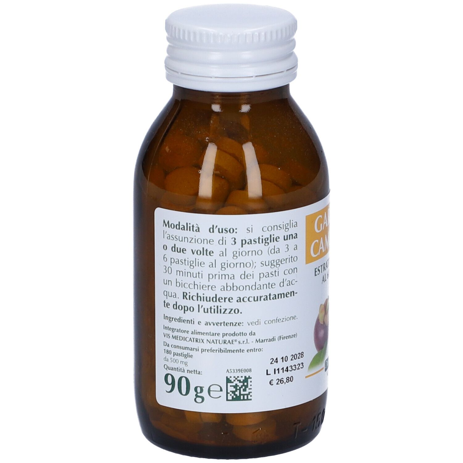 Garcinia Cambogia Estratto Titolato 60% Hca 180 Pastiglie