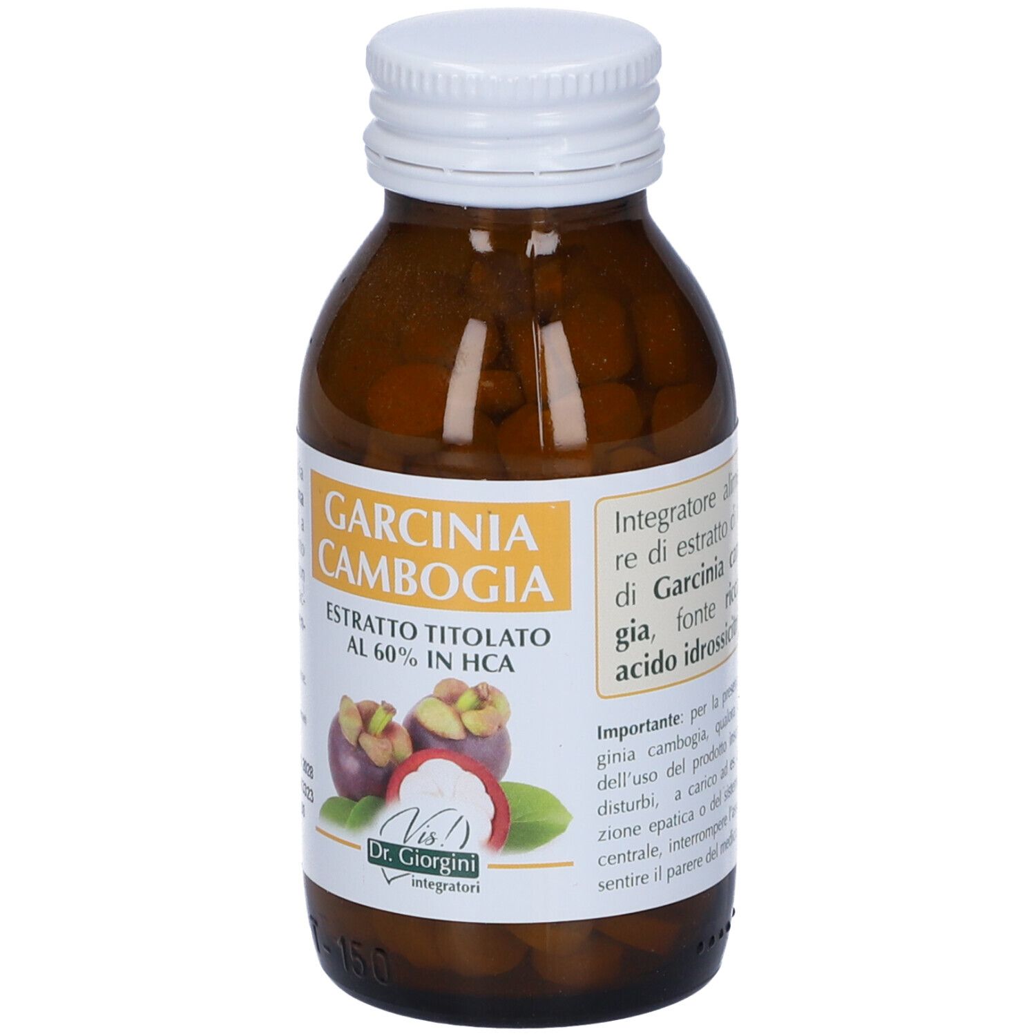 Garcinia Cambogia Estratto Titolato 60% Hca 180 Pastiglie