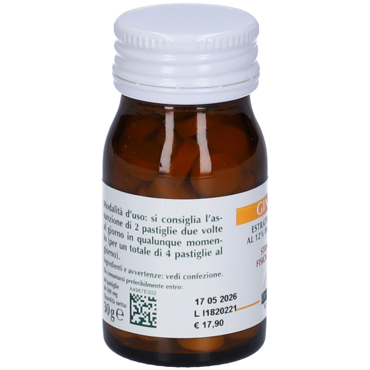 Ginseng Estratto Titolato 60 Pastiglie