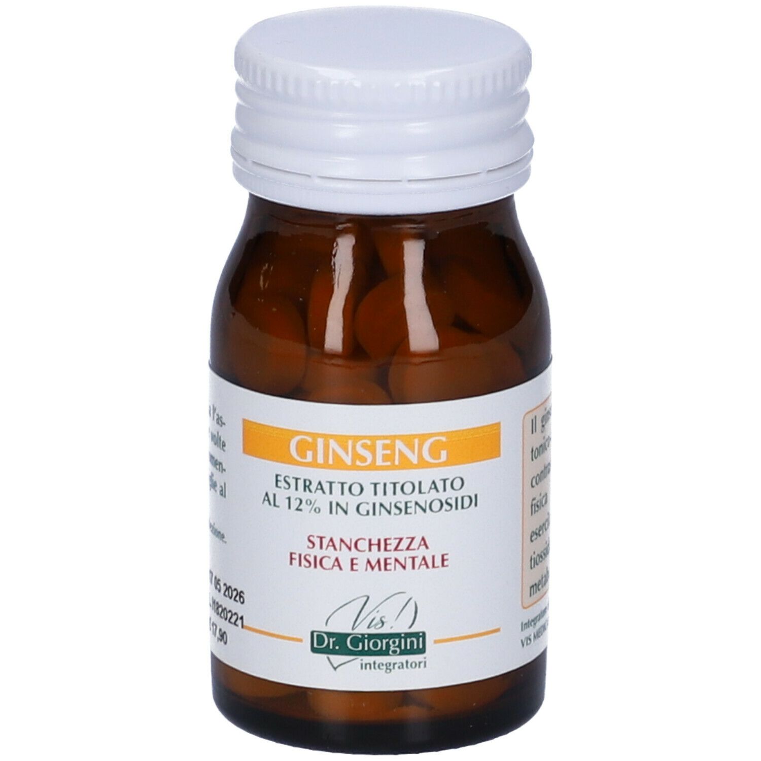 Ginseng Estratto Titolato 60 Pastiglie