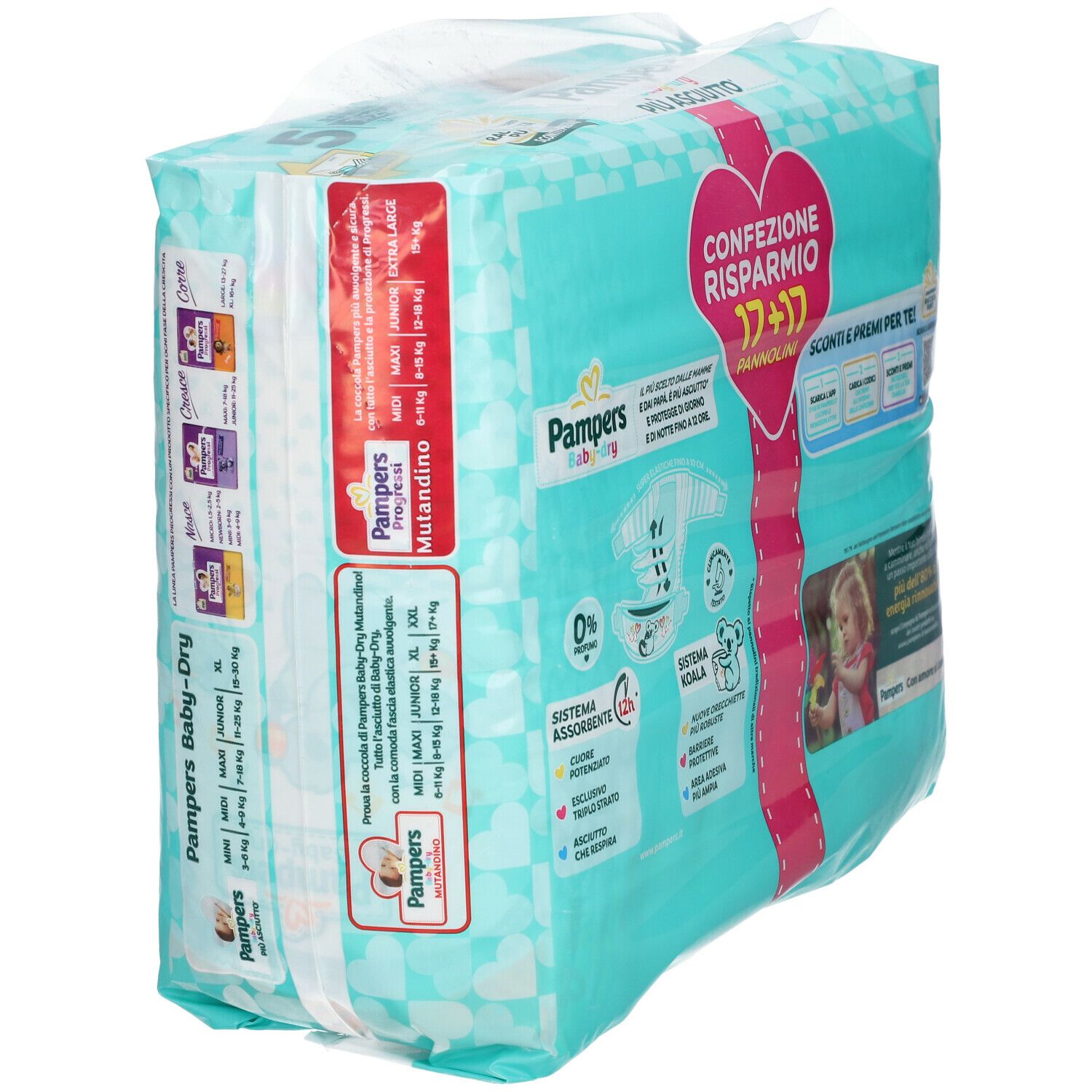 Pampers Baby Dry Junior Duo 34 pz Redcare